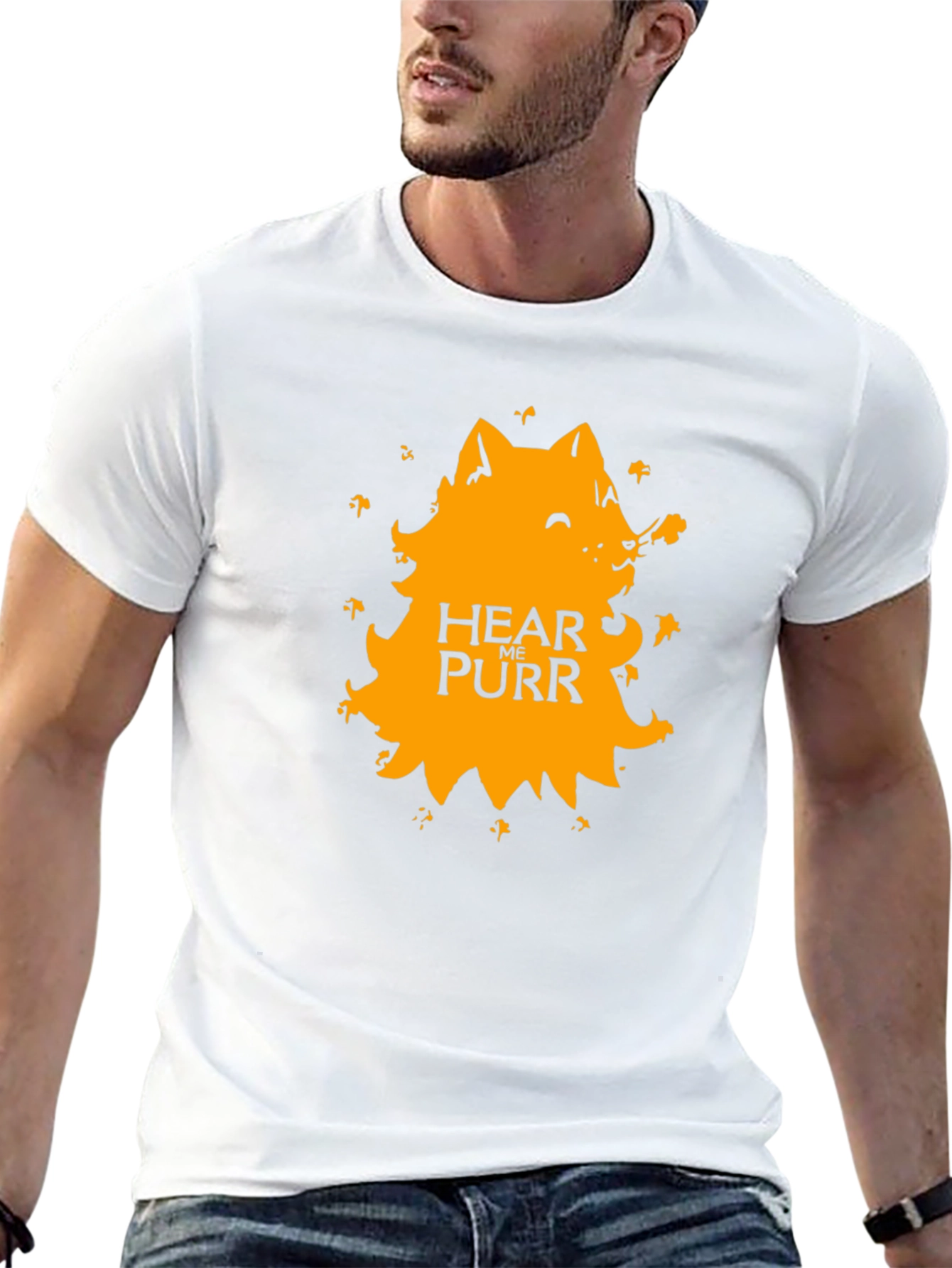Hear Me Purr Black Graphic Tee