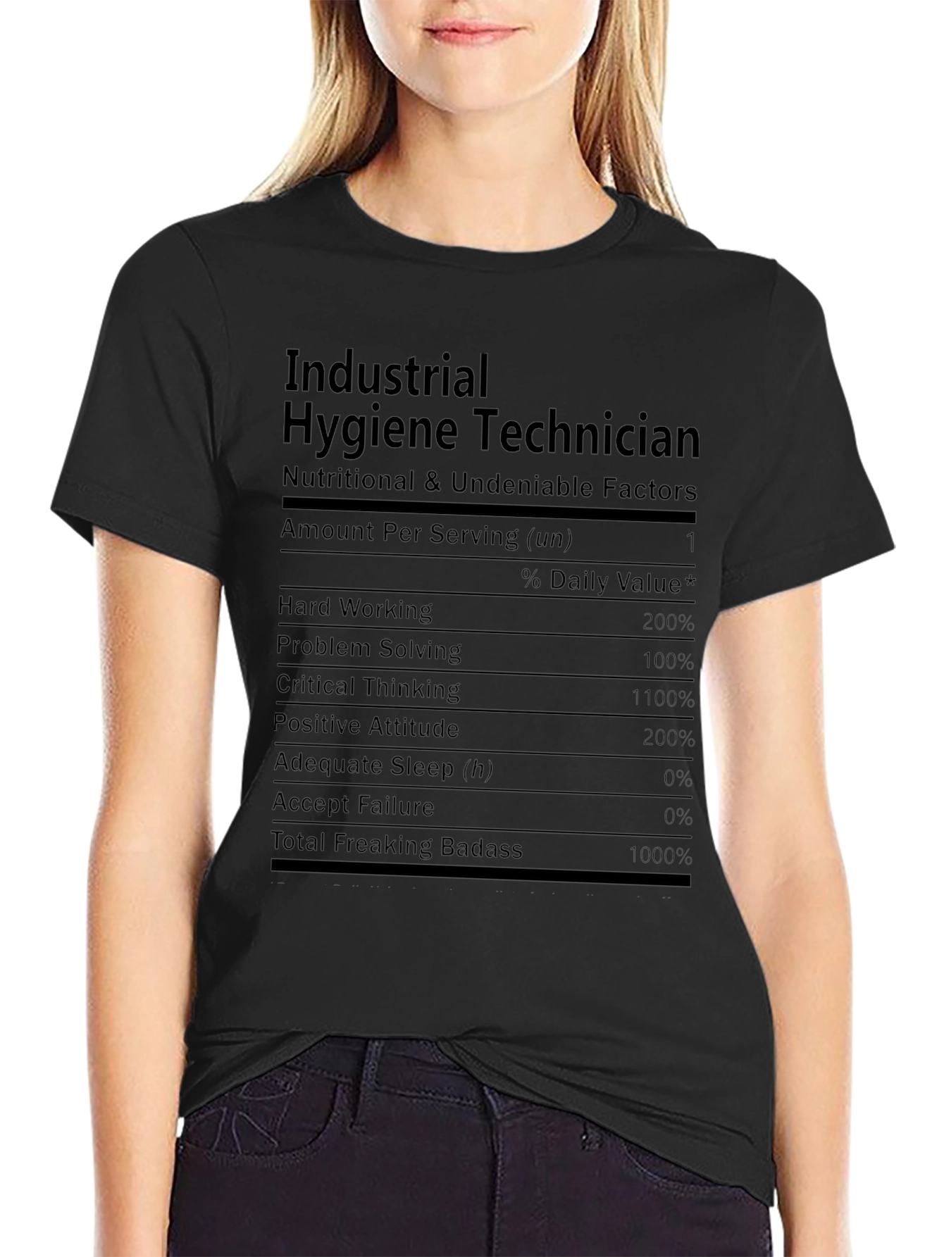 Industrial Hygiene Technician Nutrition Facts T-Shirt