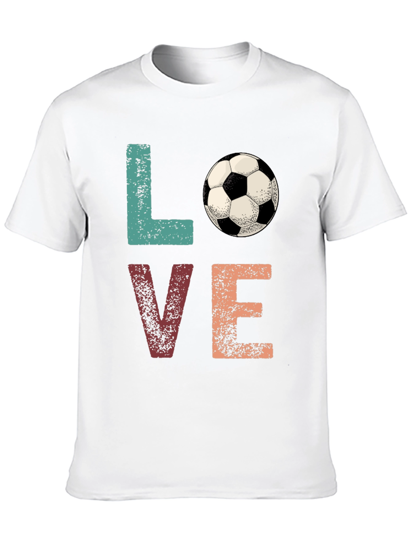 Love Soccer Graphic Tee - Black Cotton Shirt