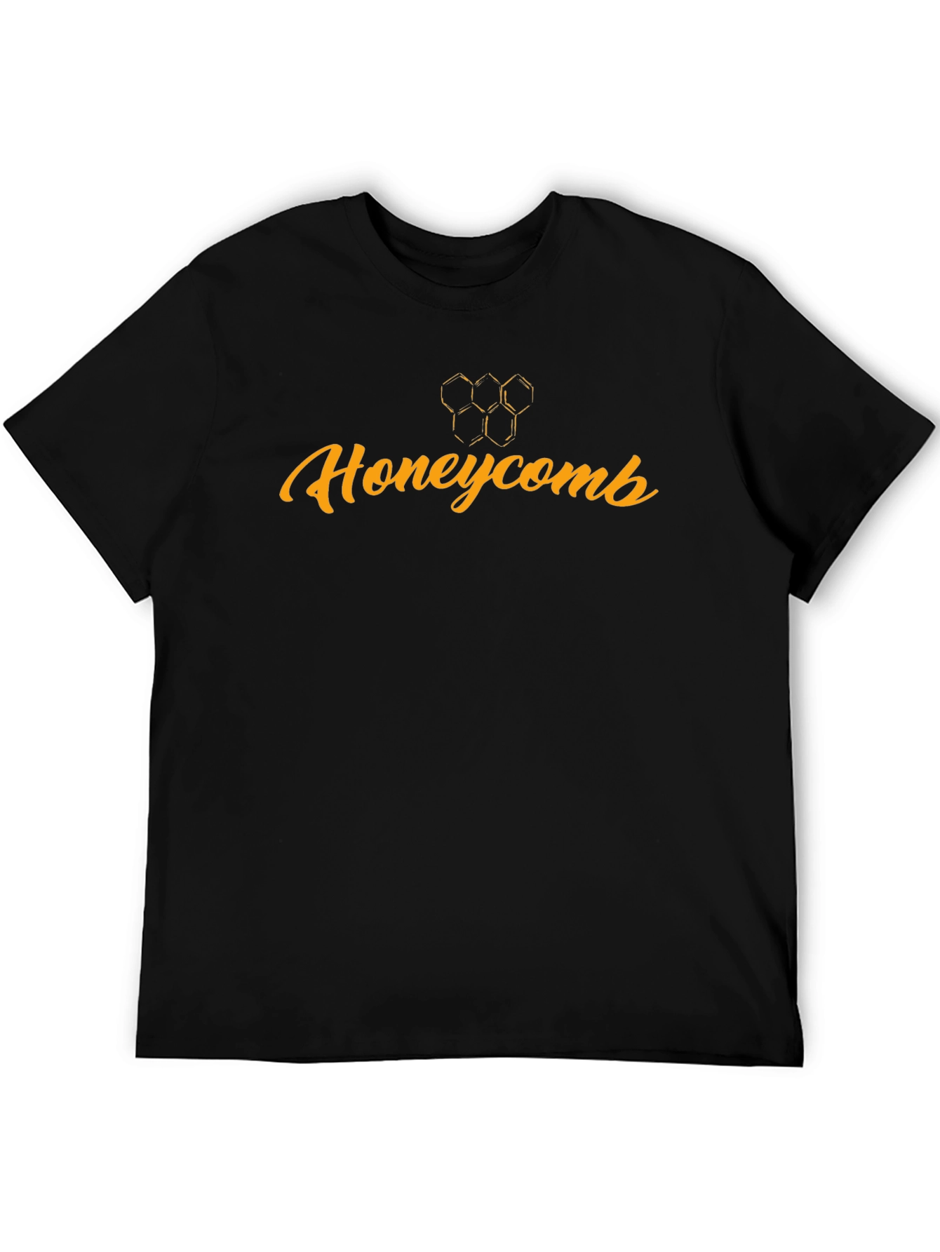Honeycomb Graphic Tee - Stylish Black T-Shirt