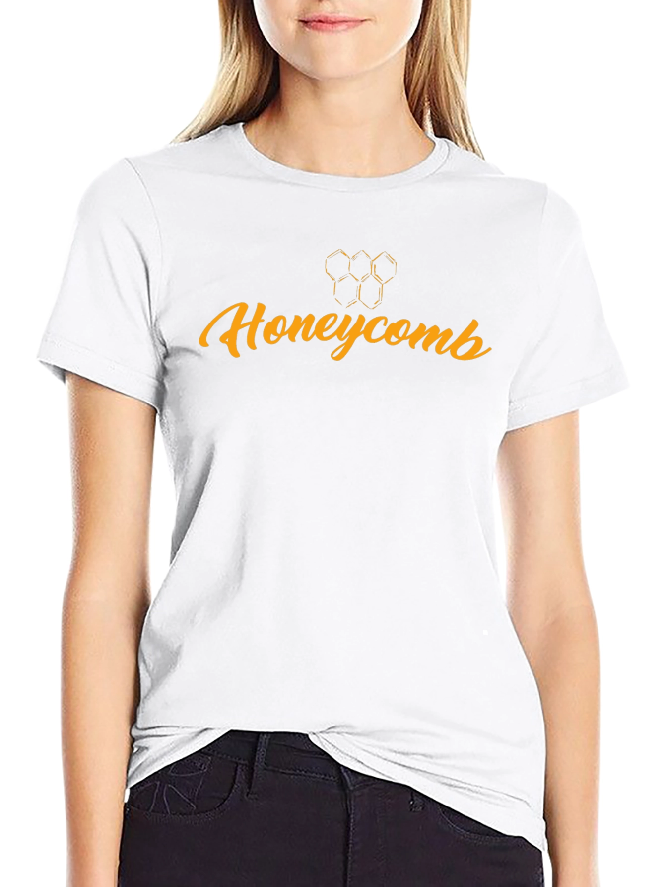 Honeycomb Graphic Tee - Stylish Black T-Shirt