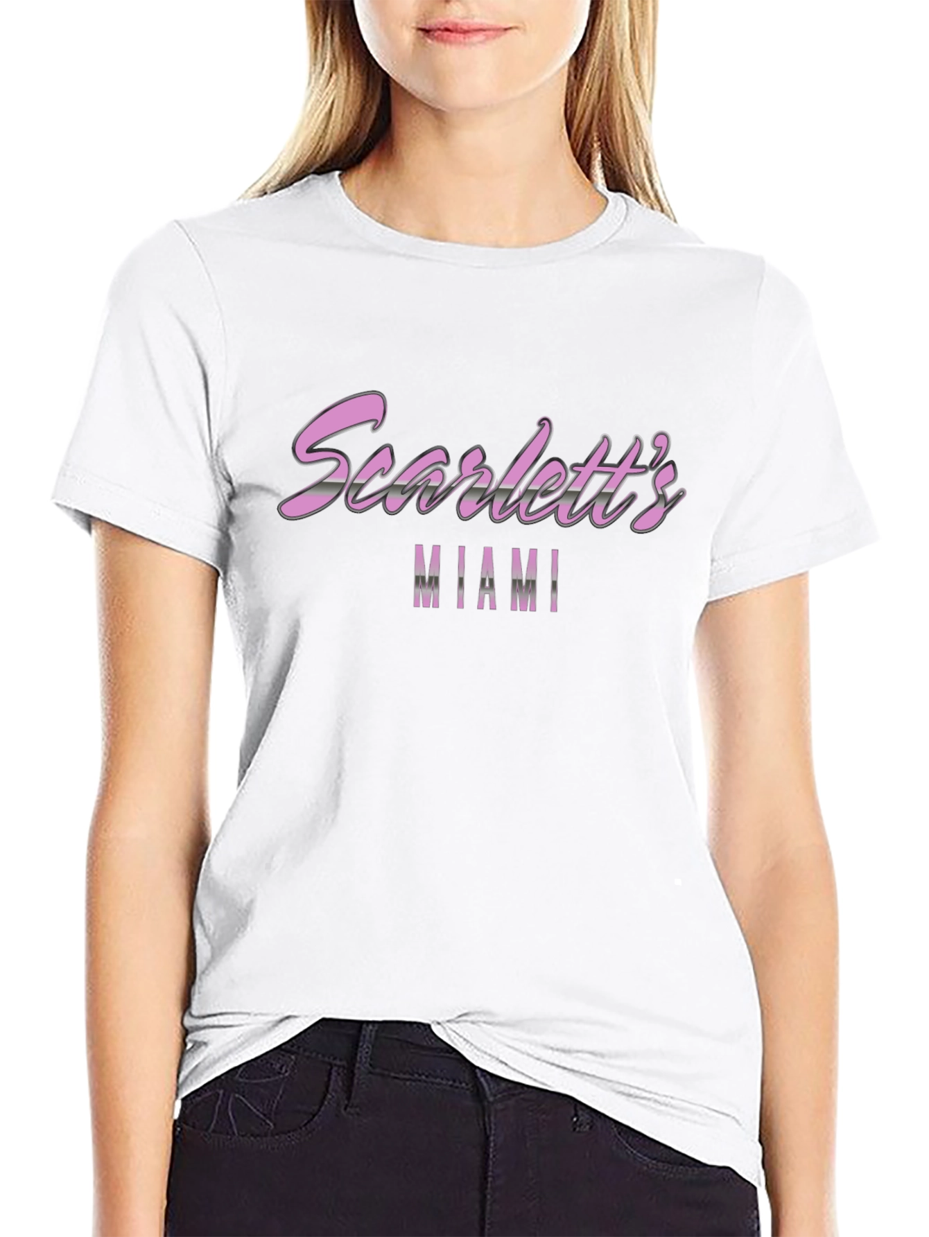 Scarletts Miami Black T-Shirt