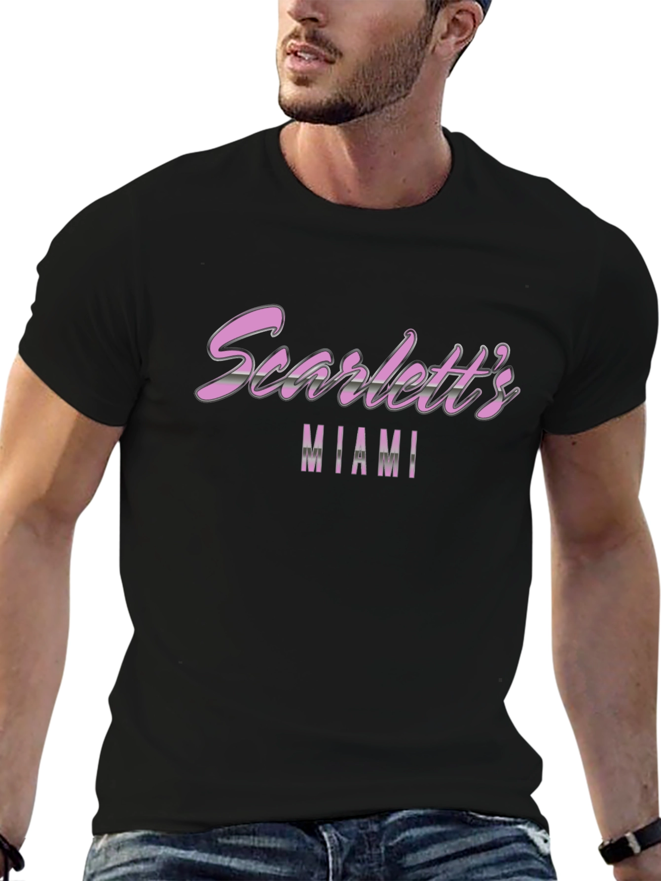 Scarletts Miami Black T-Shirt