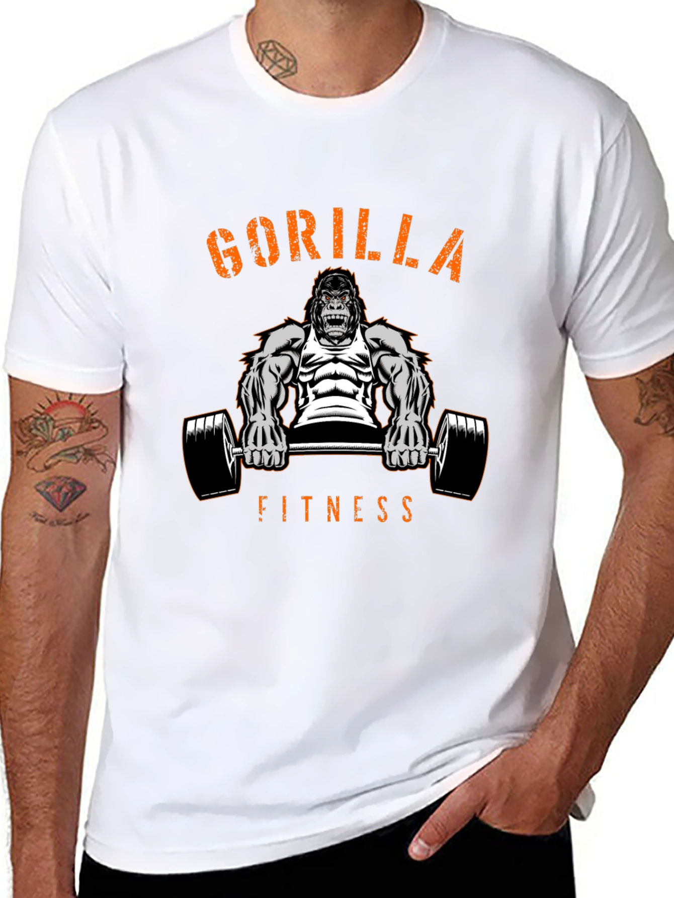 Gorilla Fitness Graphic T-Shirt - Black