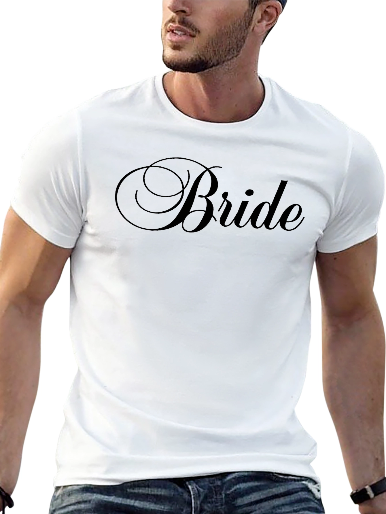 Bride Script Black T-Shirt - Wedding Apparel