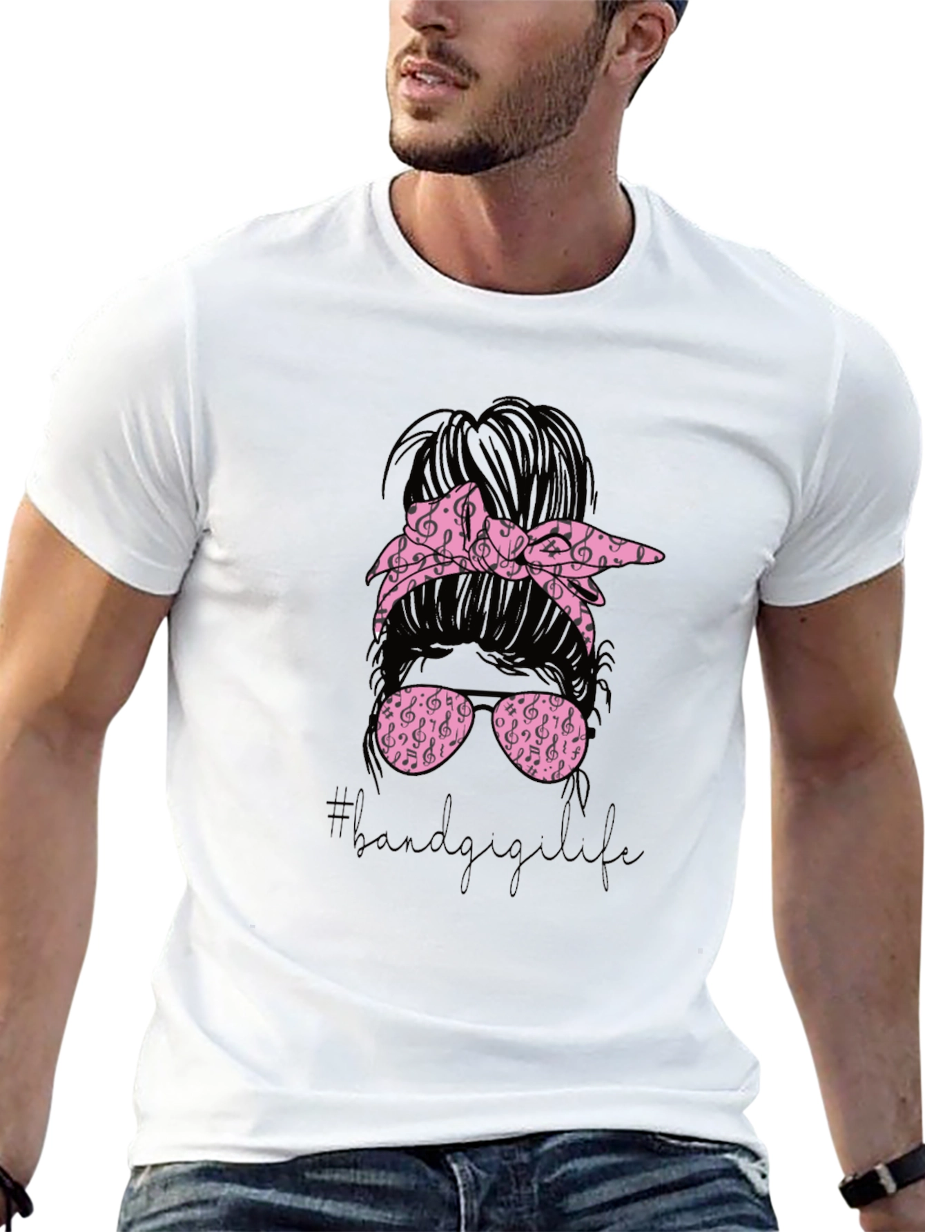 Band Gigi Life Messy Bun T-Shirt