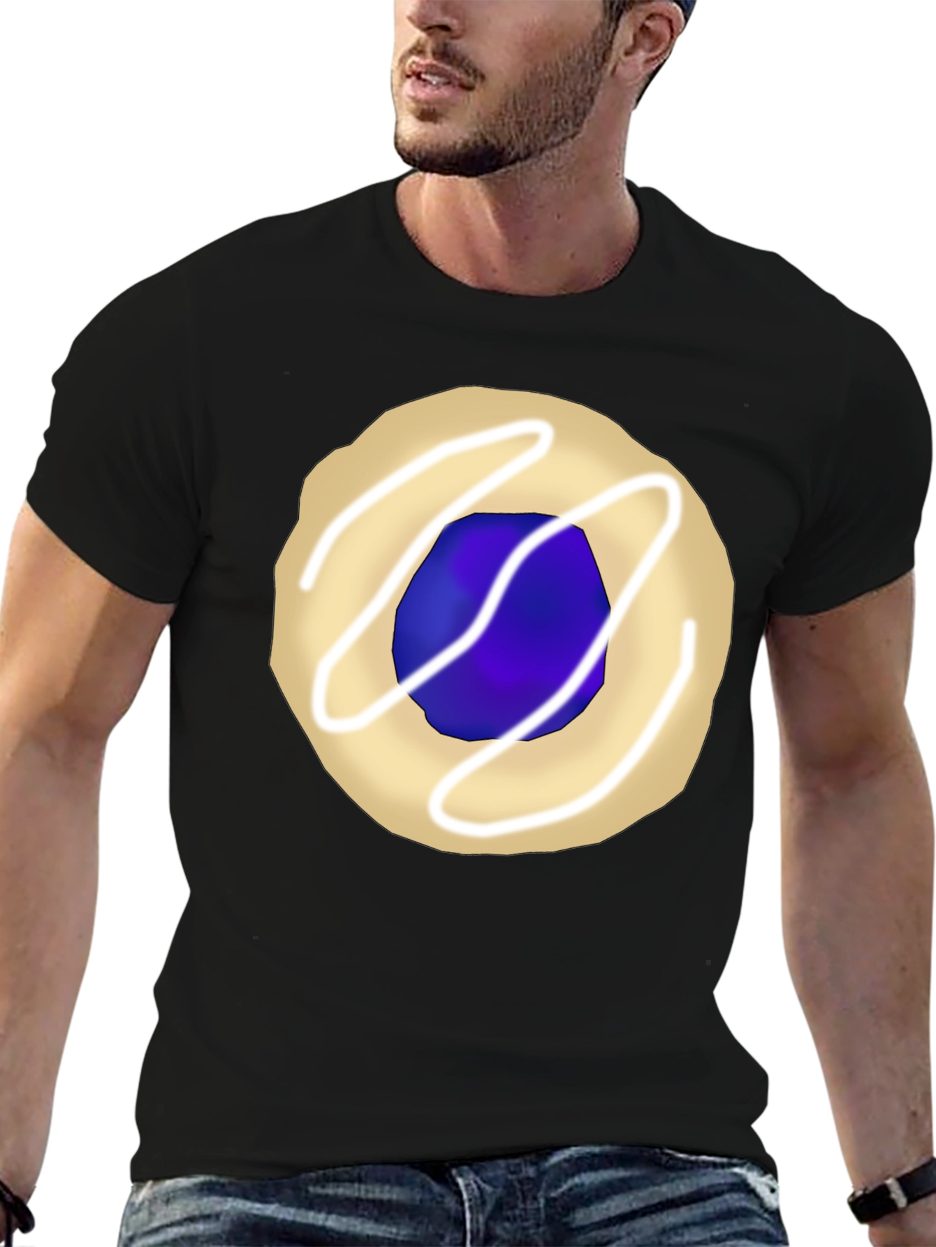 Cookie Graphic Tee - Black Casual T-Shirt