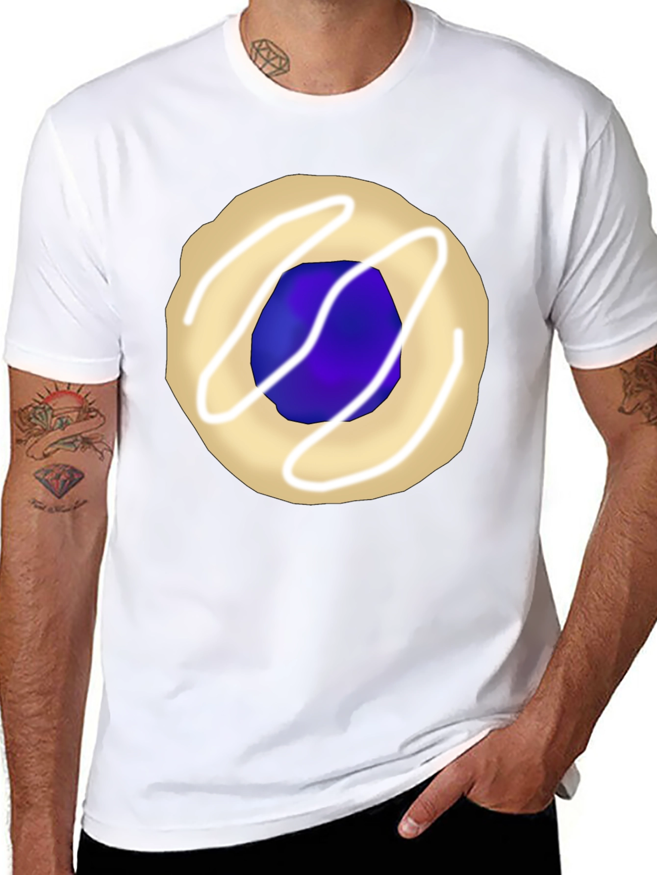 Cookie Graphic Tee - Black Casual T-Shirt