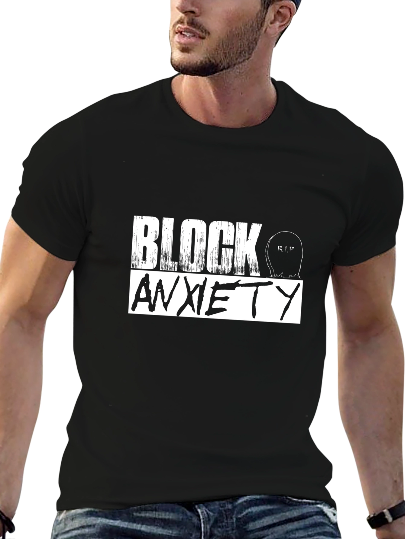 Block Anxiety Graphic T-Shirt - Unisex Cotton Tee