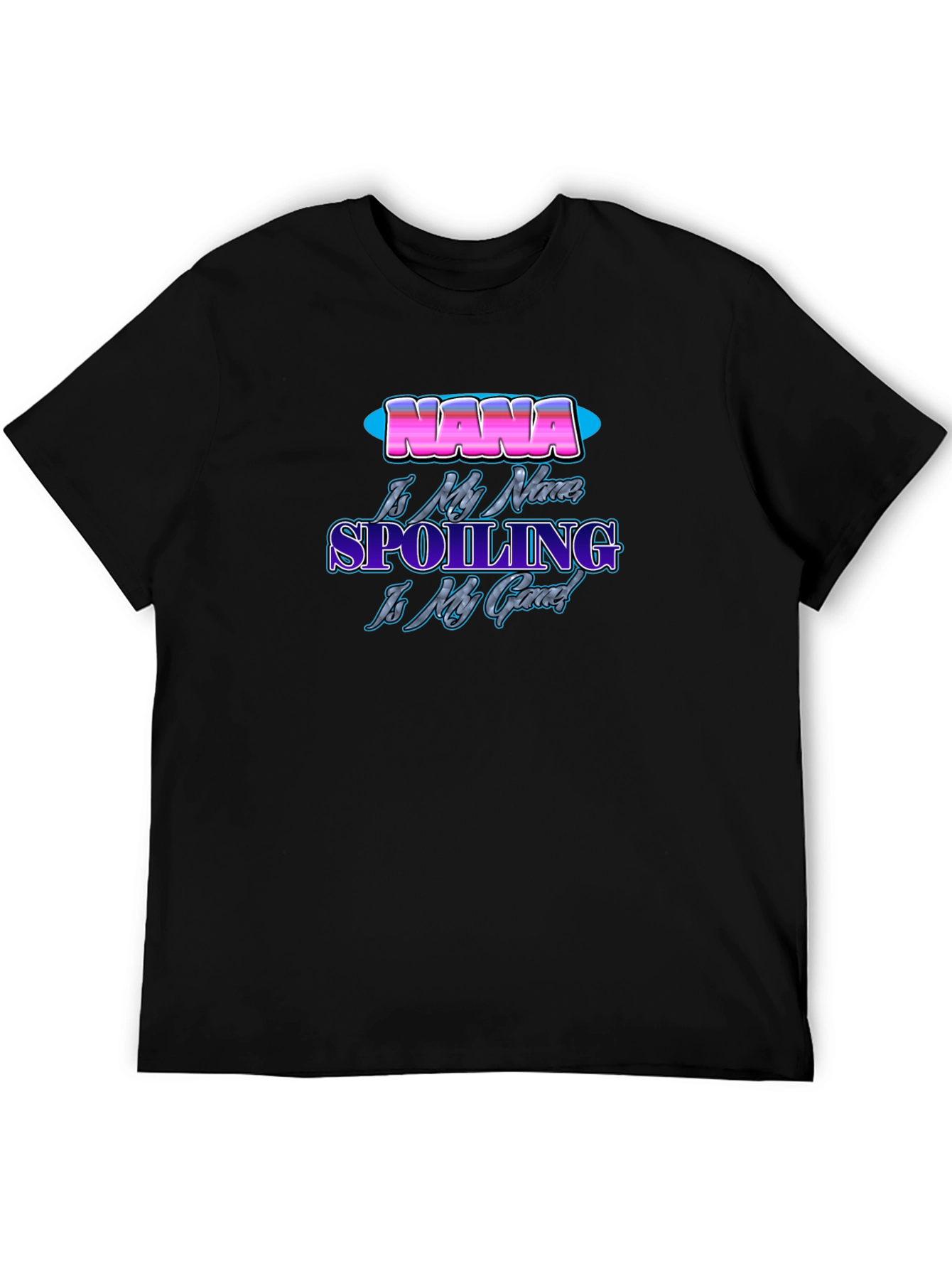 Nana Spoiling is My Game Black T-Shirt