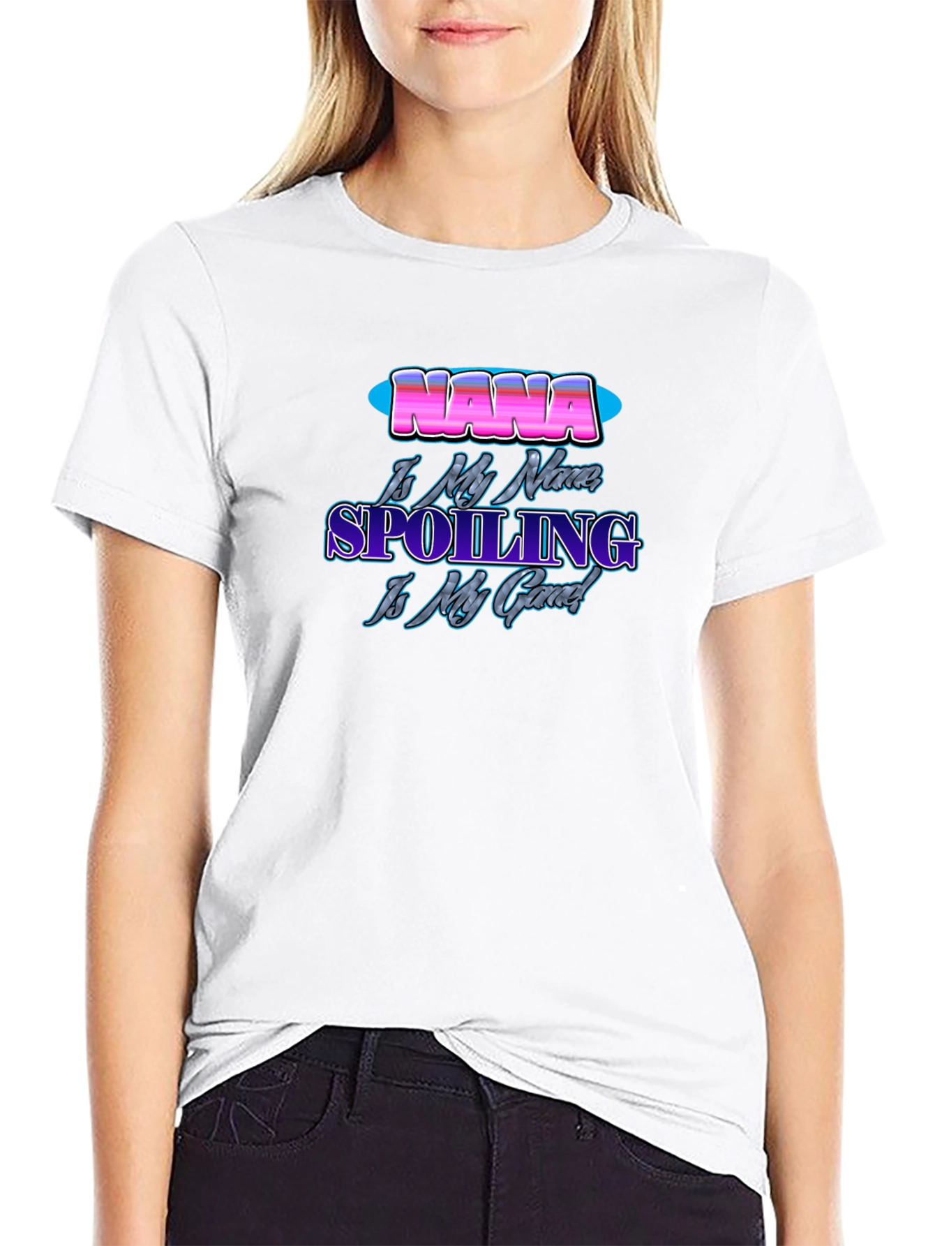 Nana Spoiling is My Game Black T-Shirt