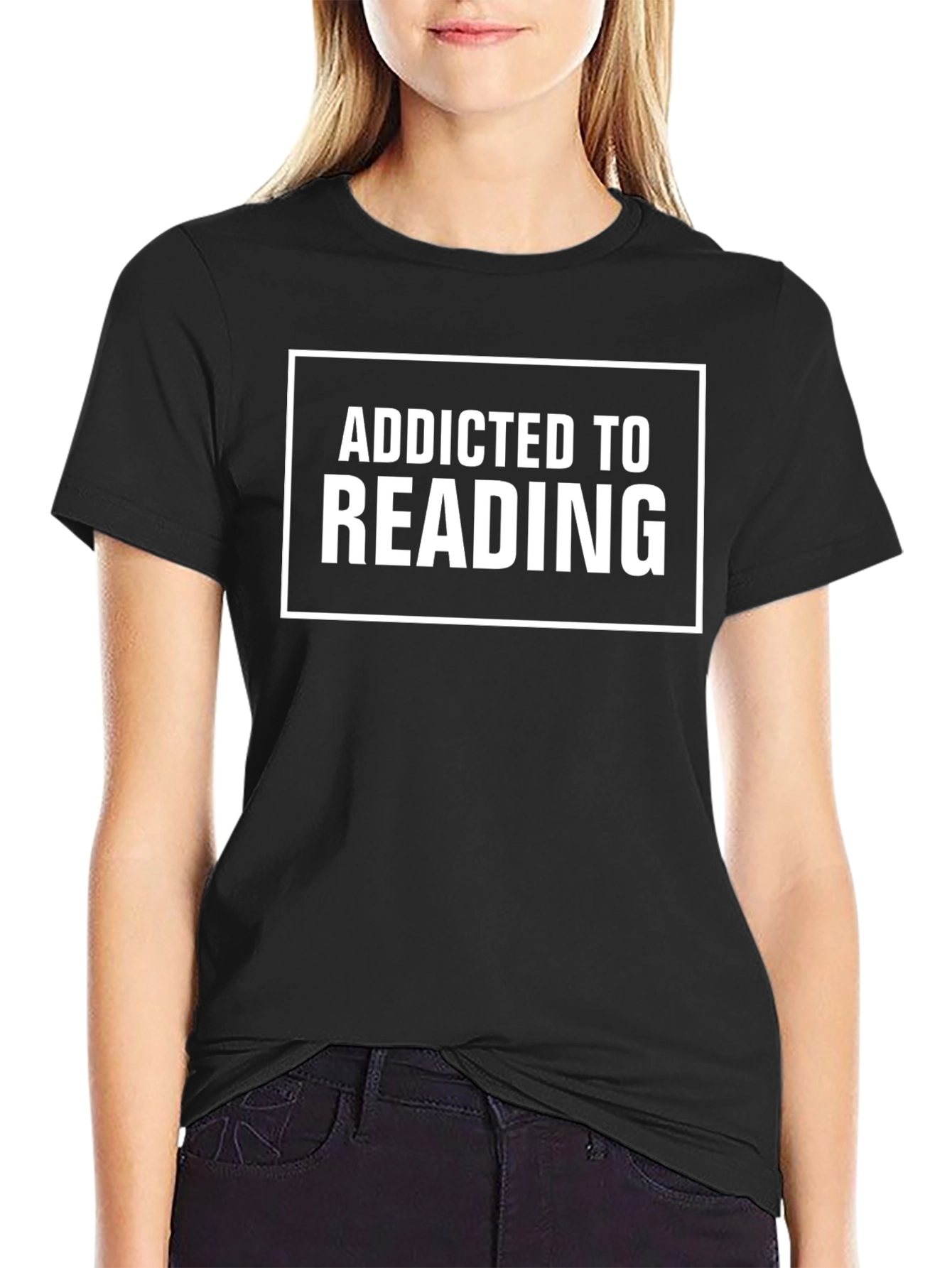 Addicted to Reading Black T-Shirt