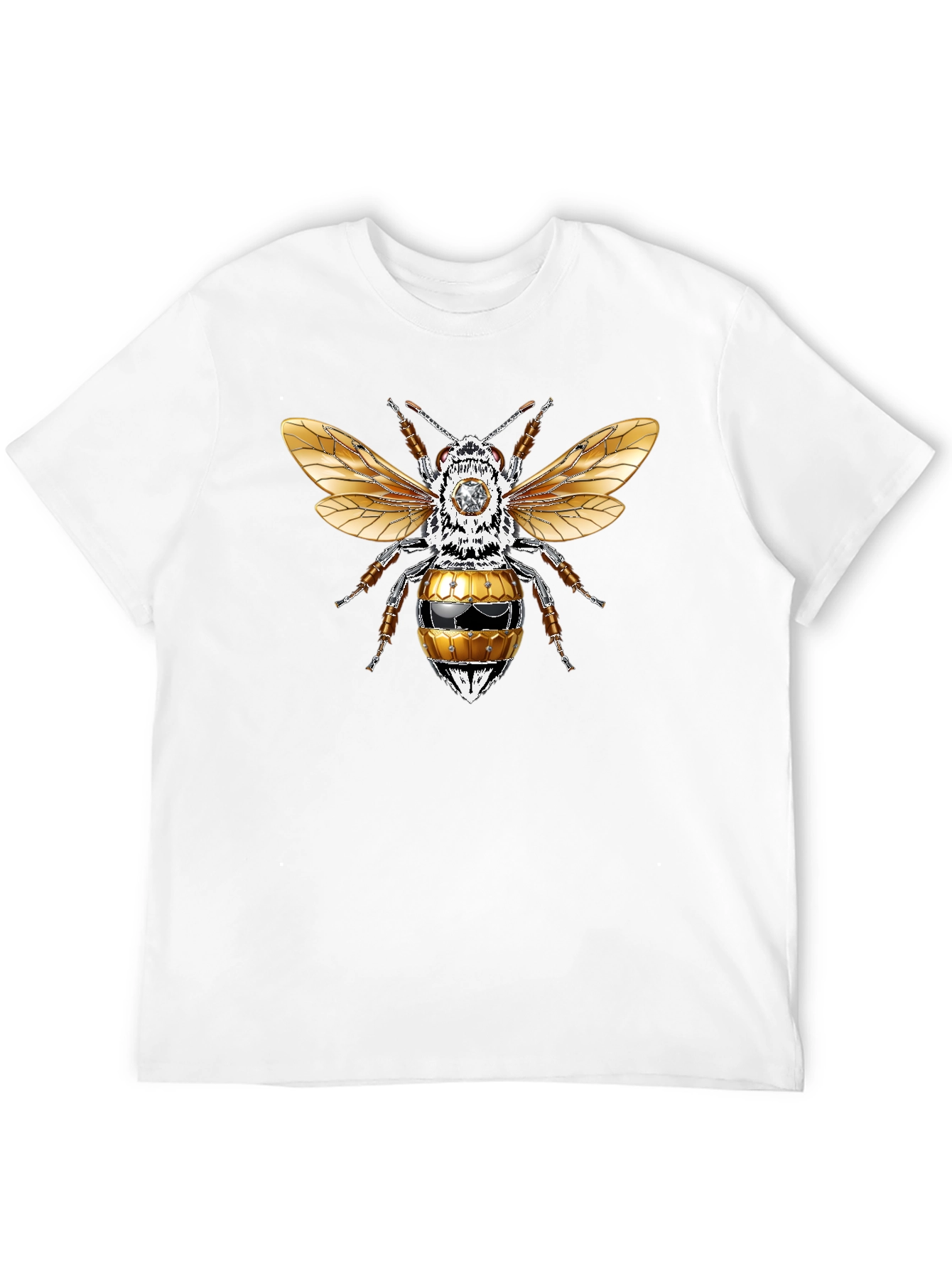 Graphic Tee - Honey Bee Design Black T-Shirt