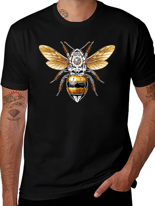 Graphic Tee - Honey Bee Design Black T-Shirt