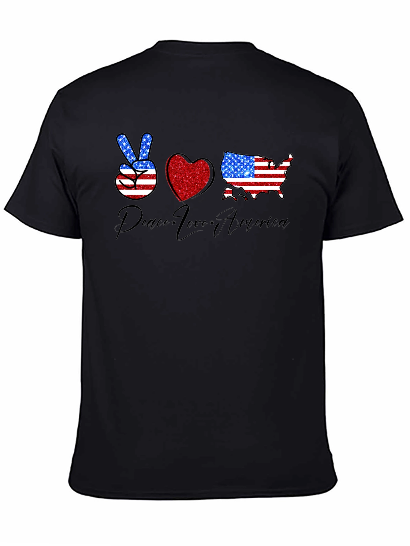 Peace Love America Patriotic T-Shirt