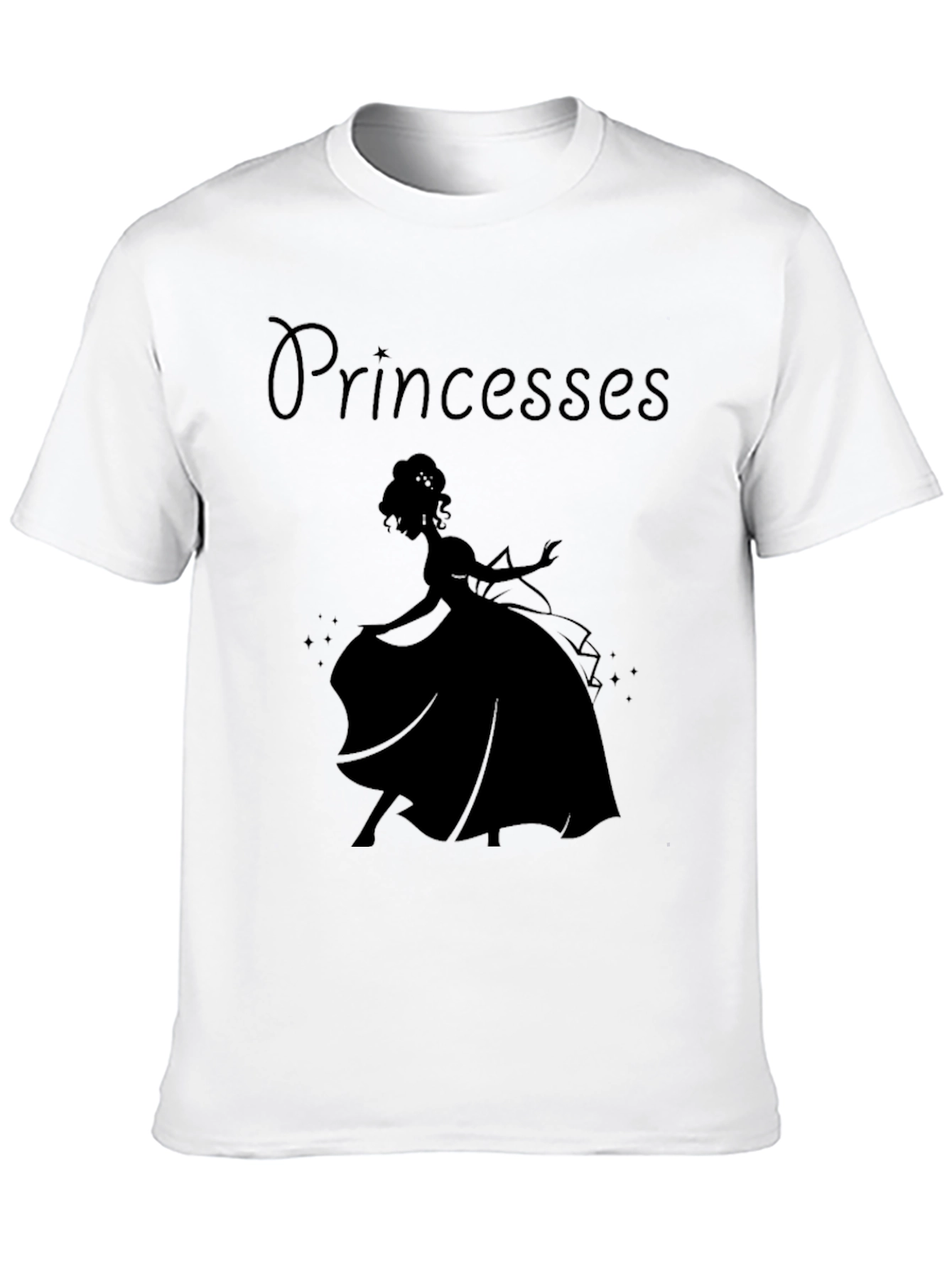 Princesses Silhouette Black T-Shirt