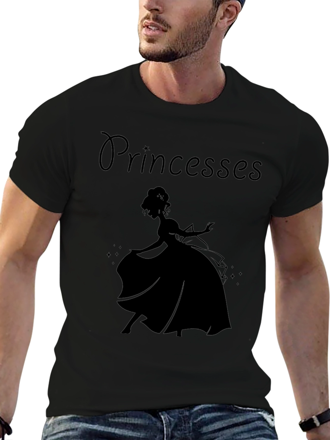 Princesses Silhouette Black T-Shirt