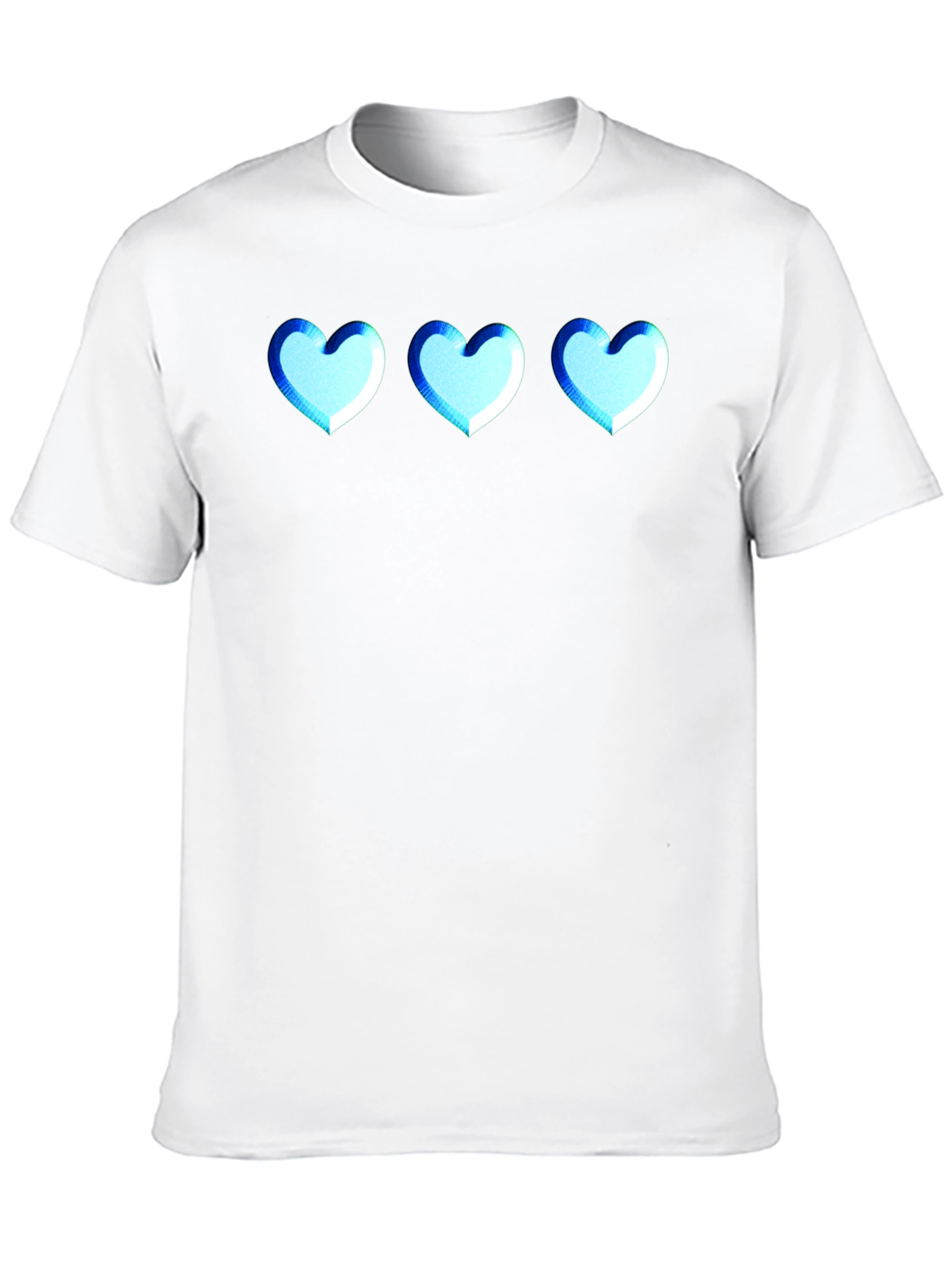Black T-Shirt with Heart Design