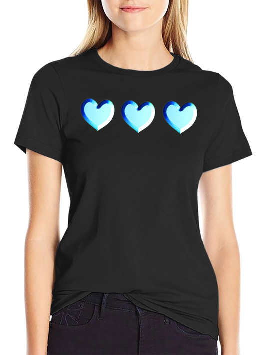 Black T-Shirt with Heart Design