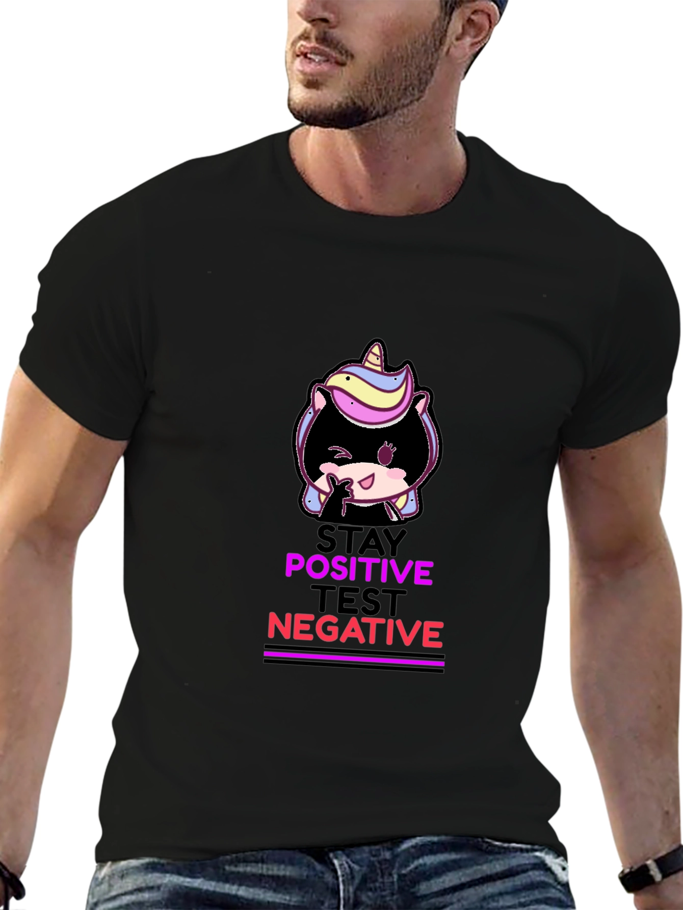 Stay Positive Test Negative Graphic T-Shirt