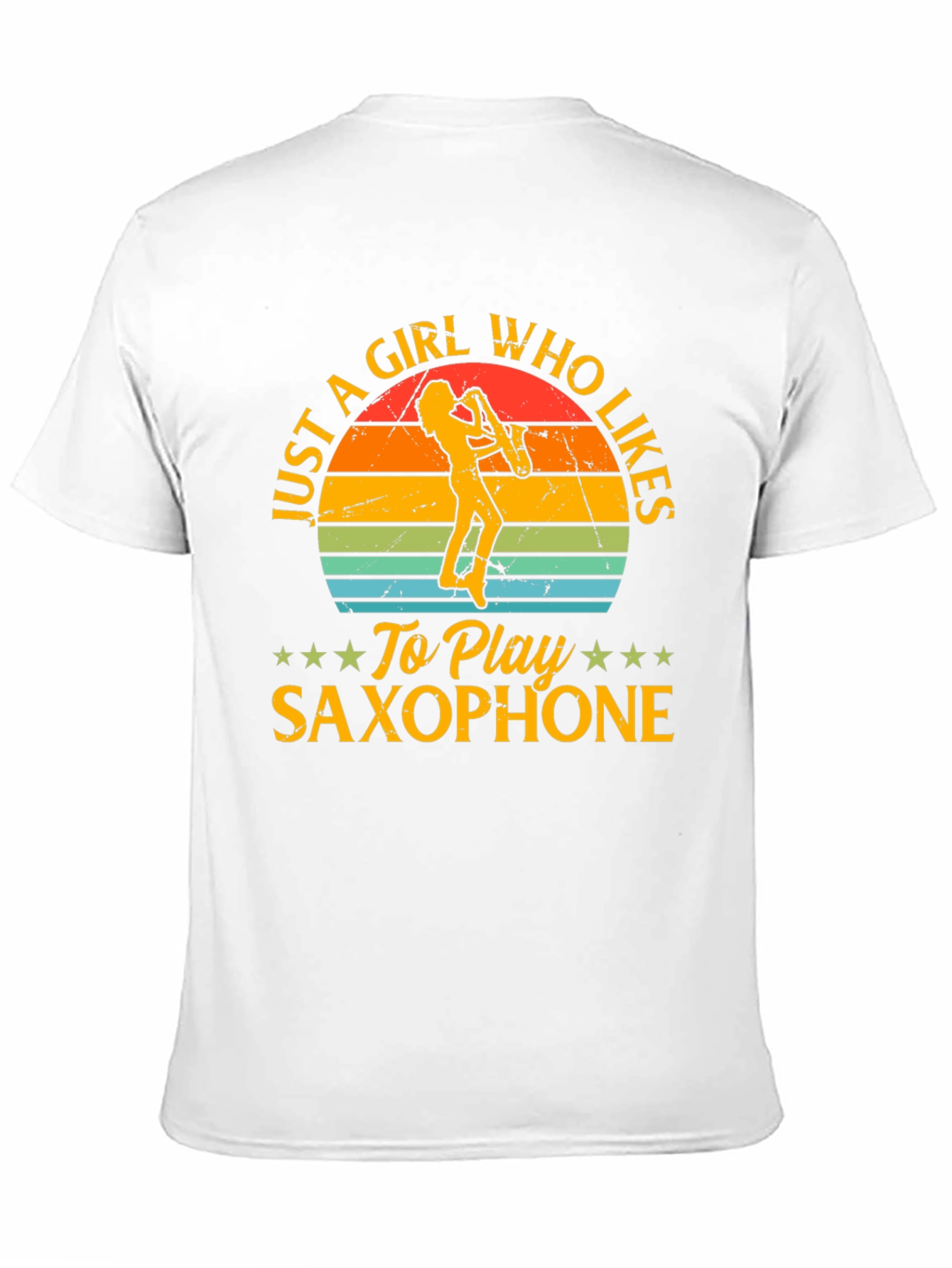 Saxophone Girl T-Shirt - Music Lover Tee