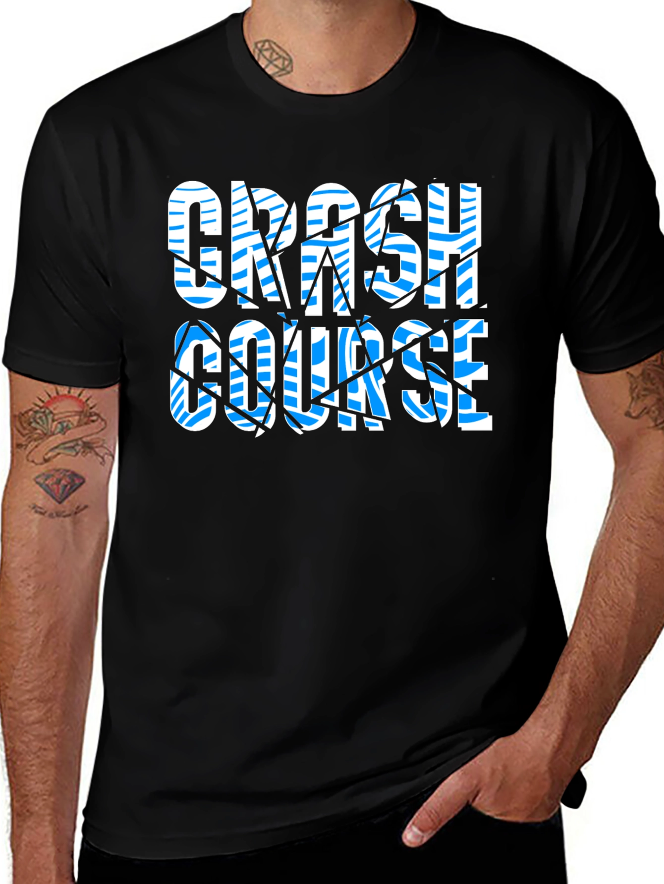 Crash Course Graphic Print Black T-Shirt