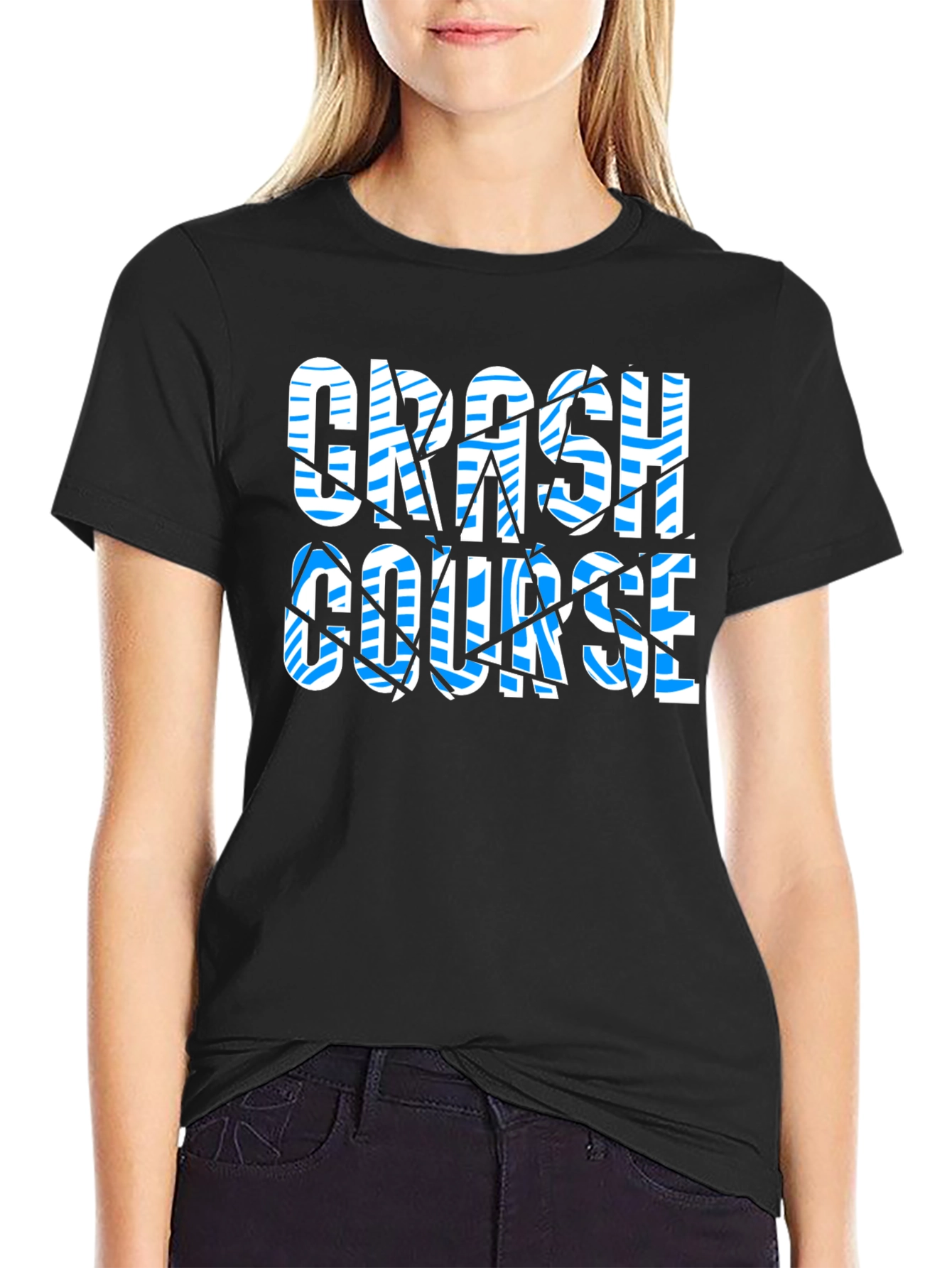Crash Course Graphic Print Black T-Shirt