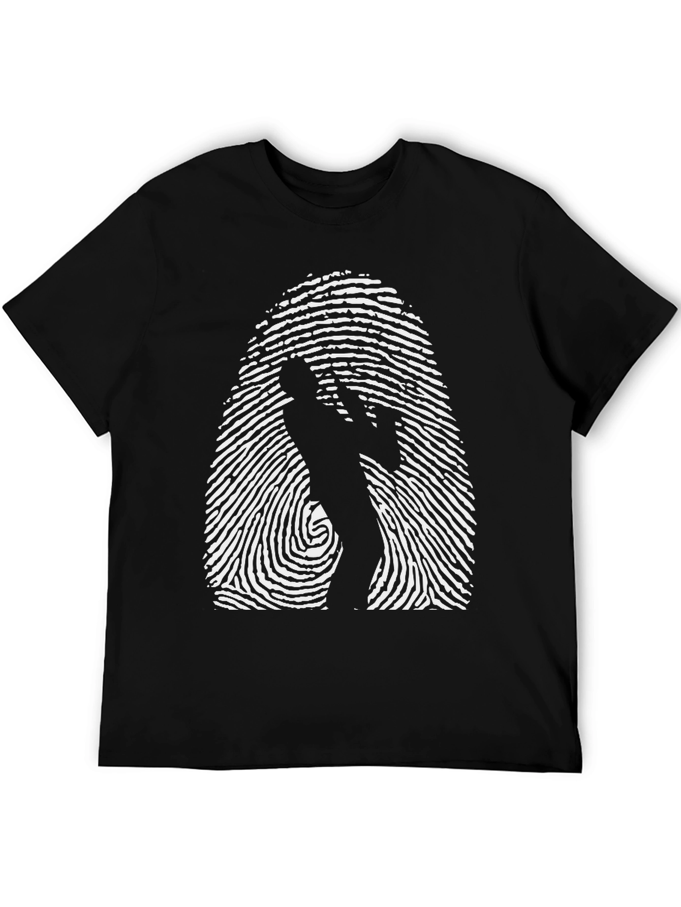 Fingerprint Saxophone T-Shirt - Unique Music Tee