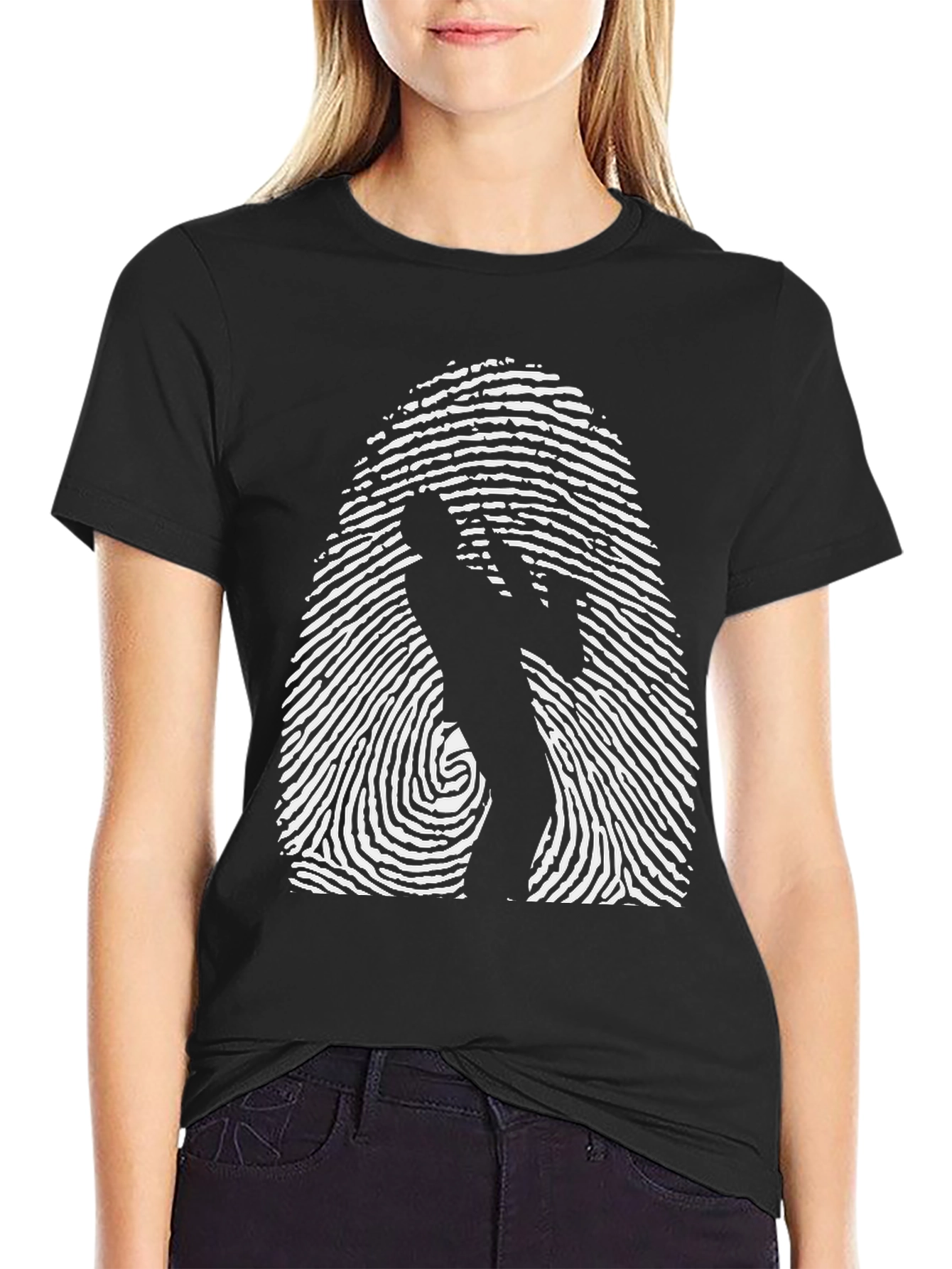 Fingerprint Saxophone T-Shirt - Unique Music Tee