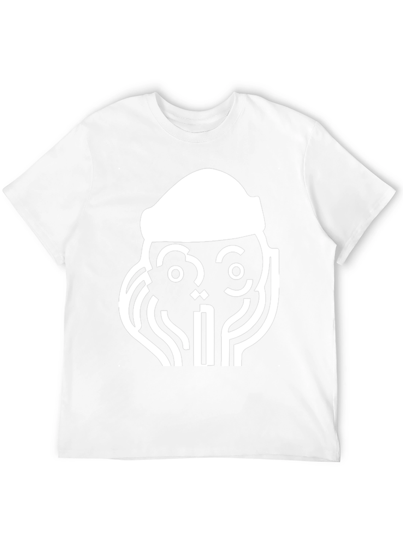 Abstract Graphic Print Tee - Black