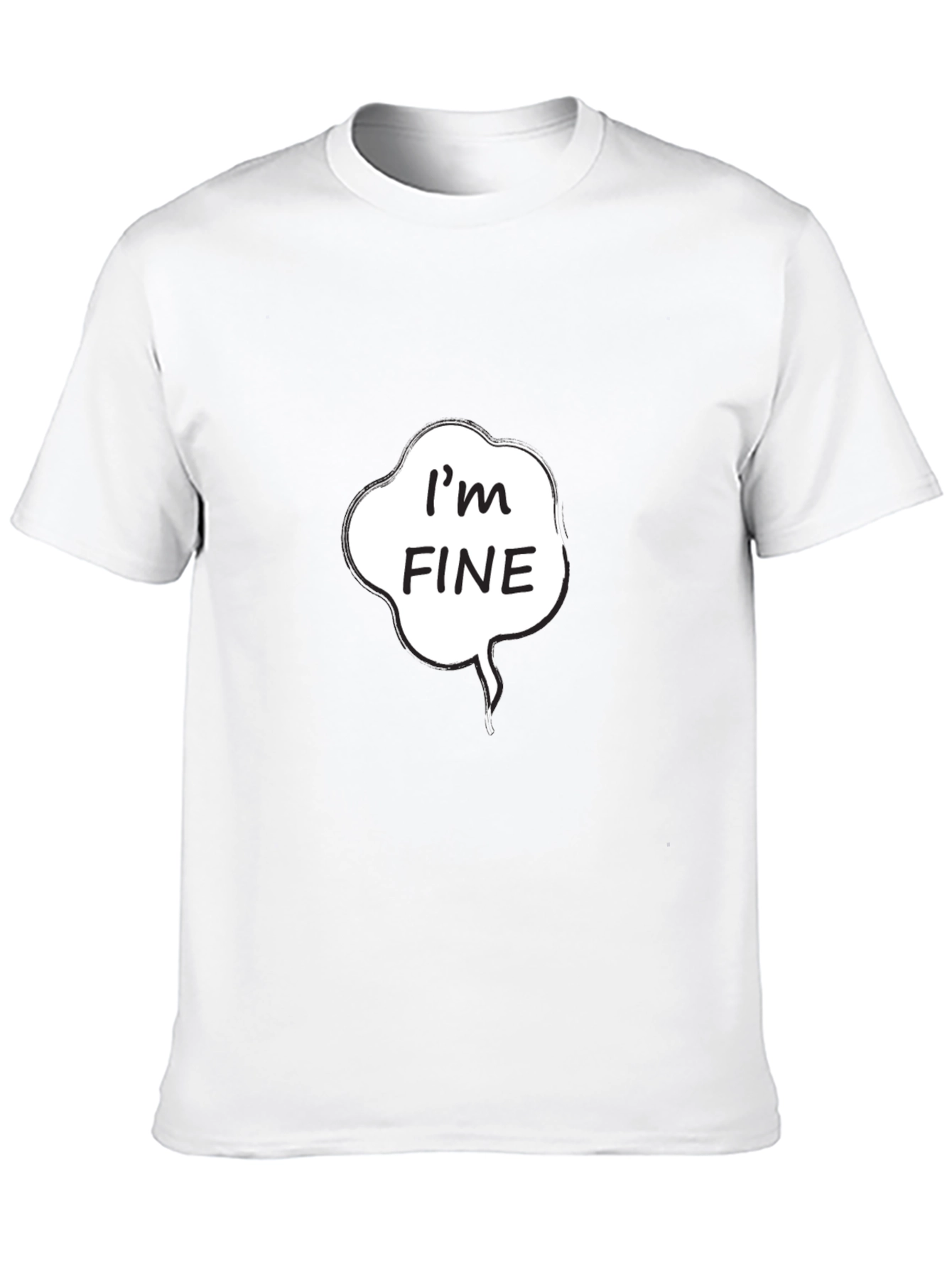 Im Fine Graphic Tee - Black Cotton Casual Shirt