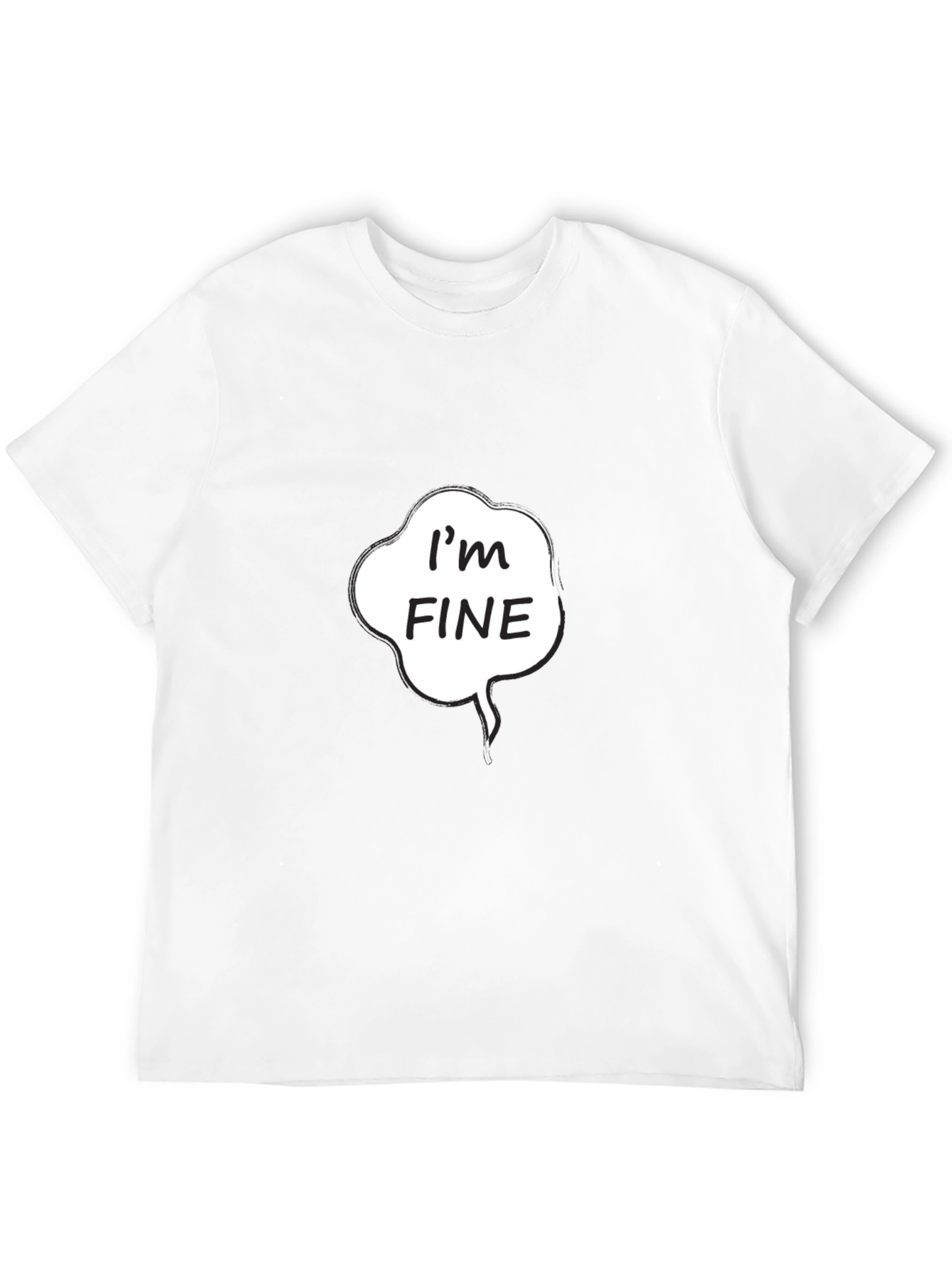 Im Fine Graphic Tee - Black Cotton Casual Shirt