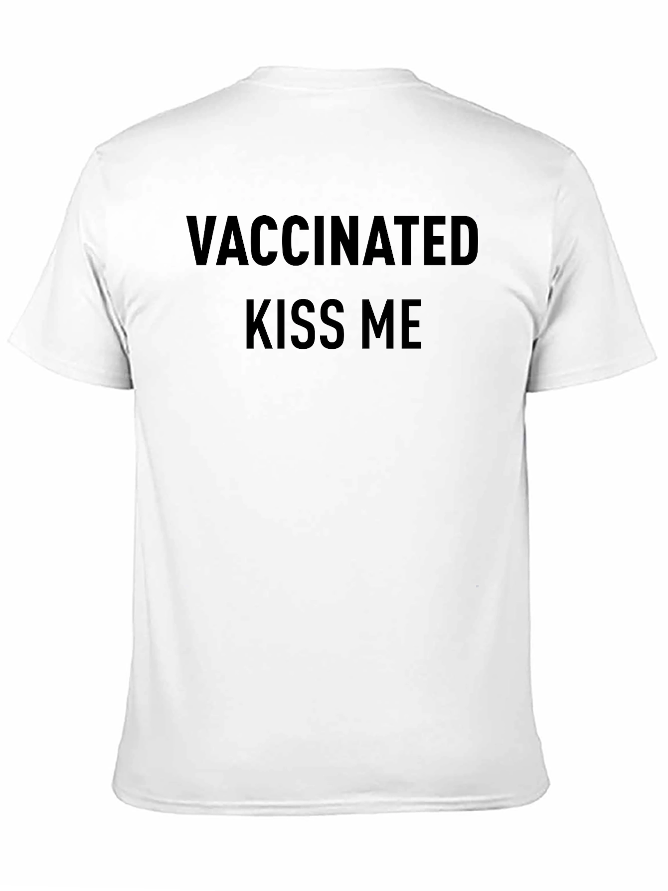 Vaccinated Kiss Me Tee - Black Casual T-Shirt
