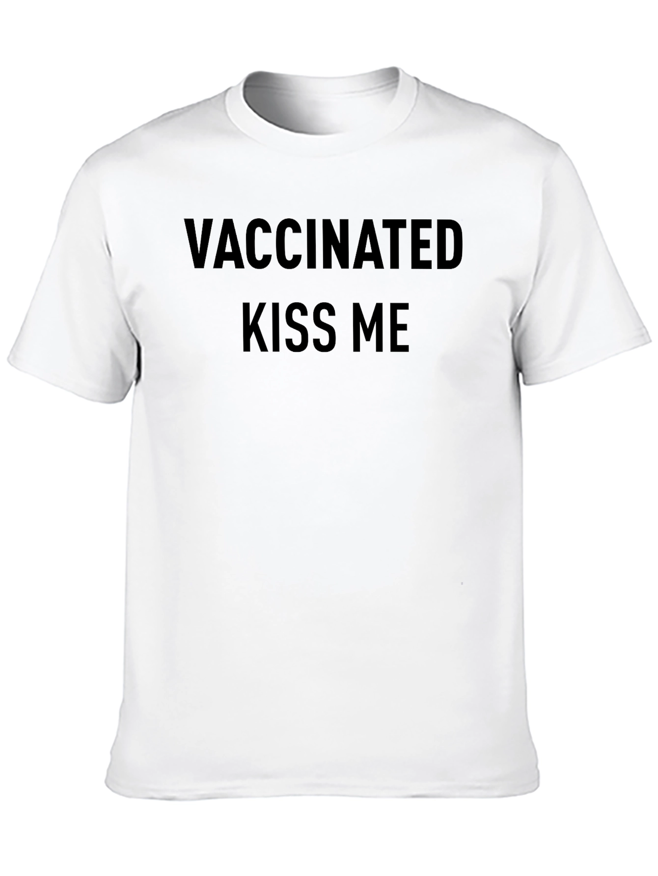 Vaccinated Kiss Me Tee - Black Casual T-Shirt