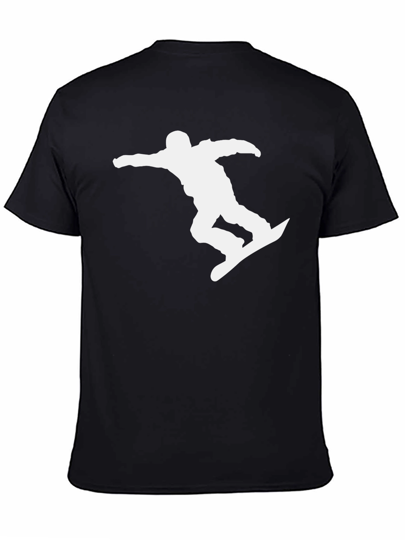 Snowboarder Silhouette Tee - Black Graphic T-Shirt