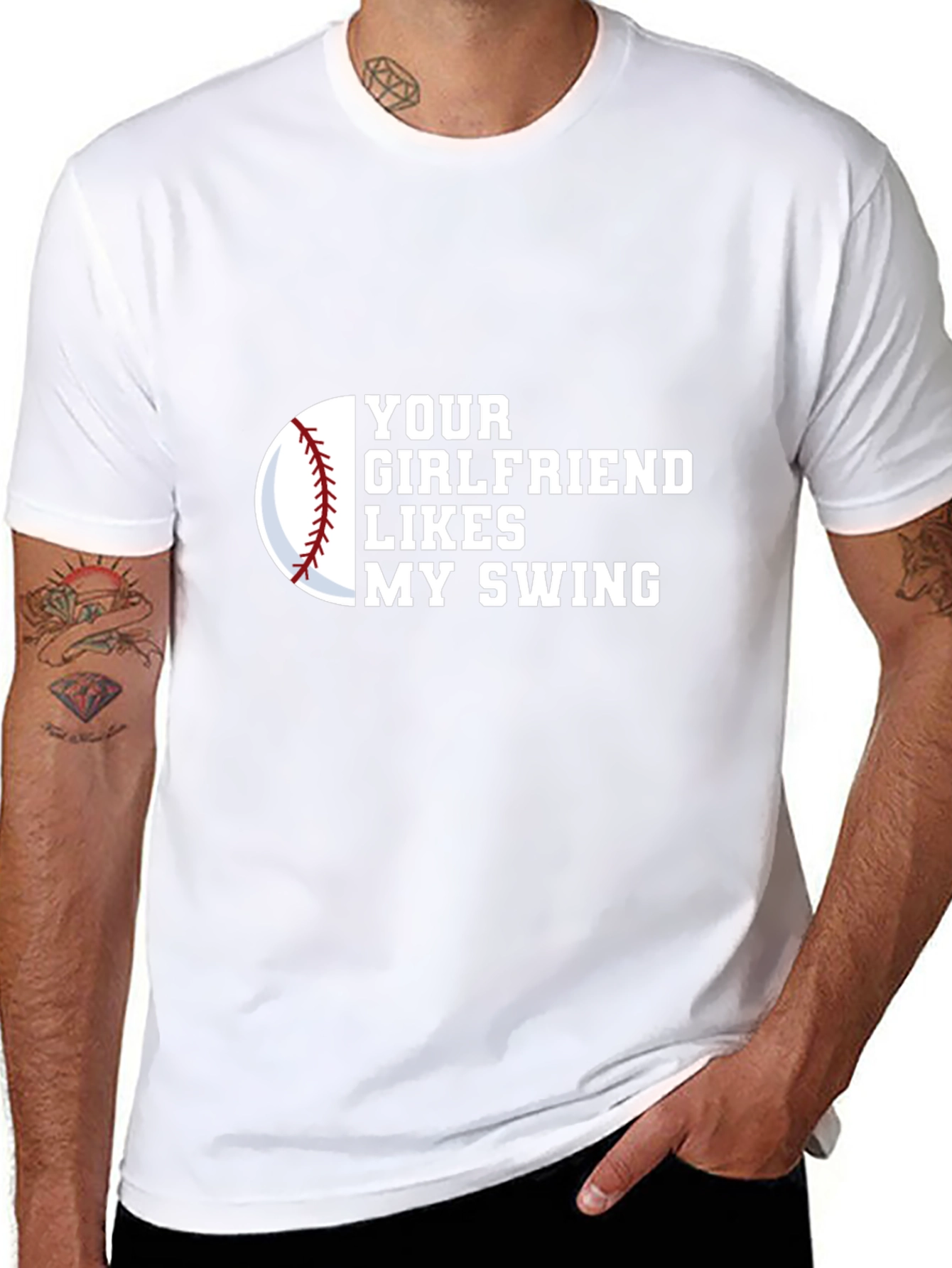Your Girlfriend Likes My Swing Novelty Graphic Tee