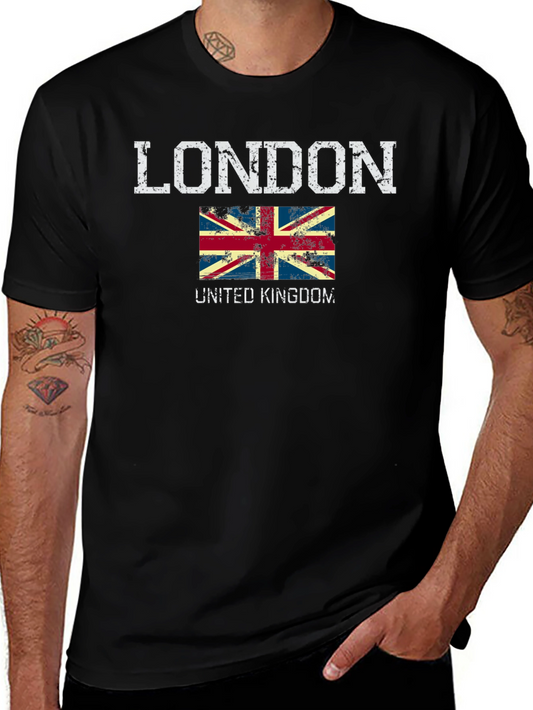 London UK Flag Distressed T-Shirt