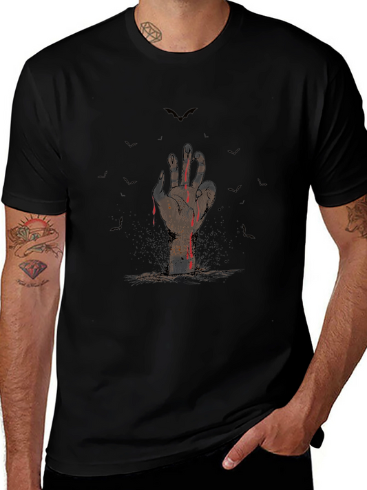 Zombie Hand Halloween Graphic T-Shirt