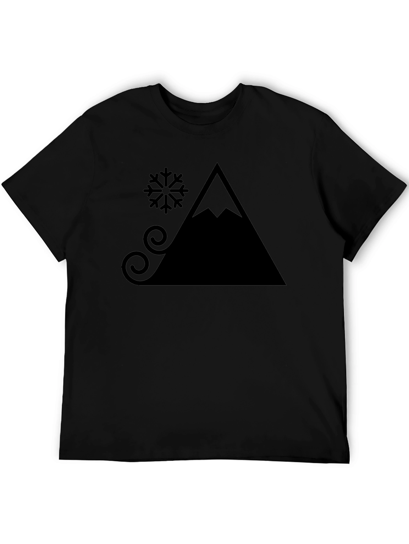 Mountain & Snow T-Shirt - Black Graphic Tee