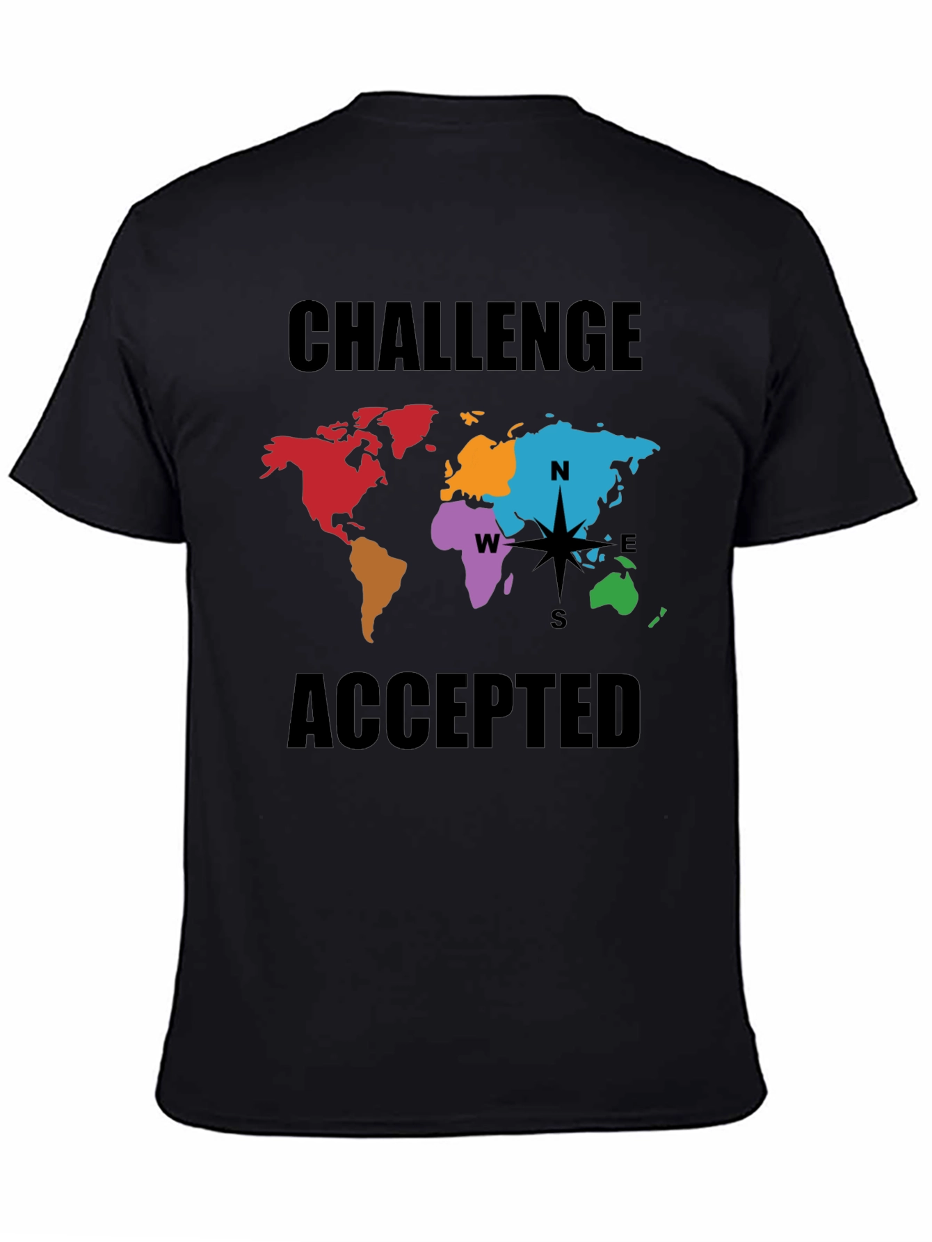 Challenge Accepted World Map Graphic Tee