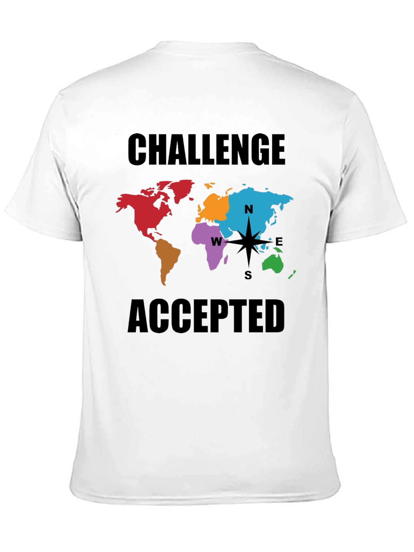 Challenge Accepted World Map Graphic Tee
