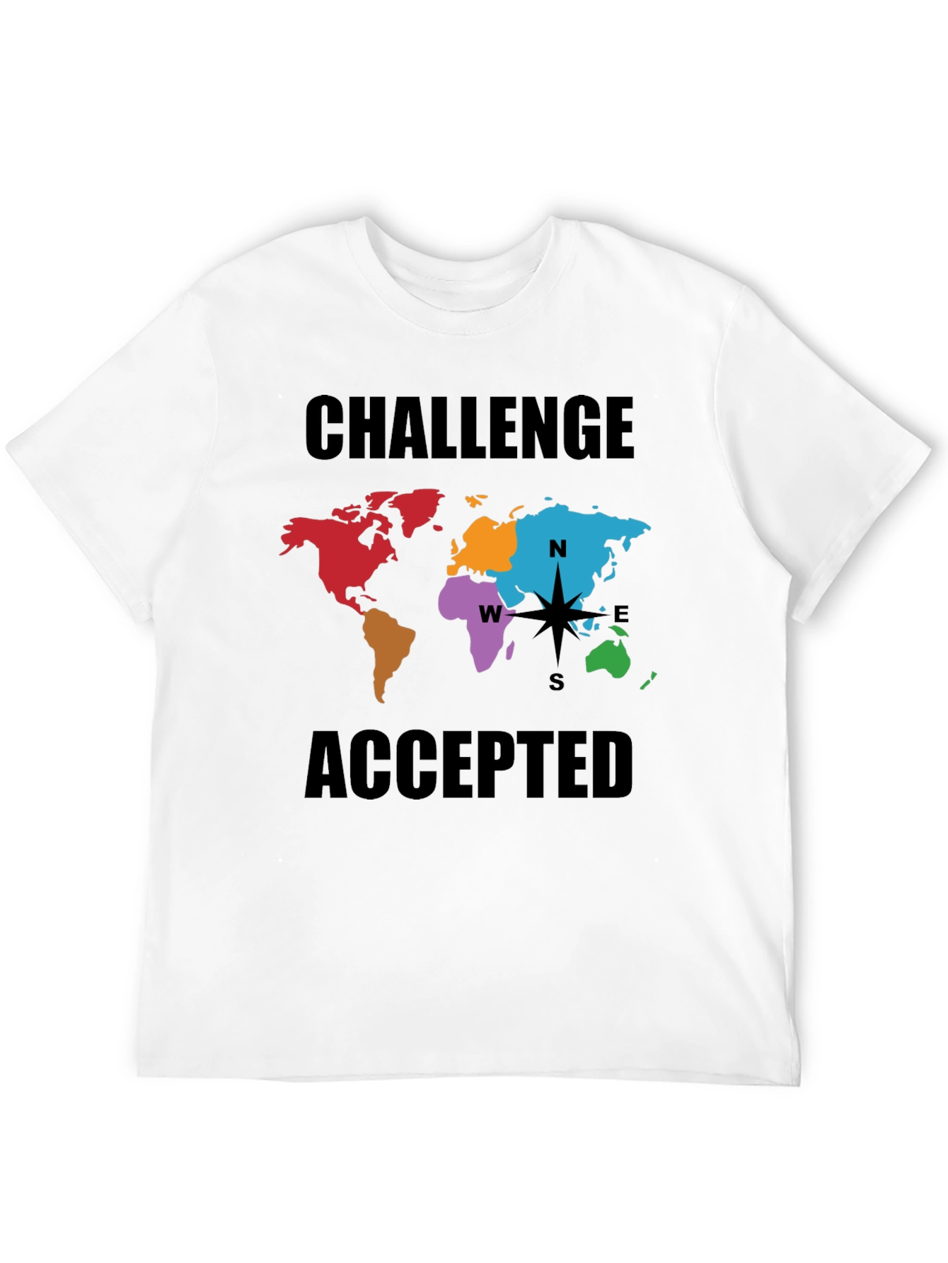 Challenge Accepted World Map Graphic Tee