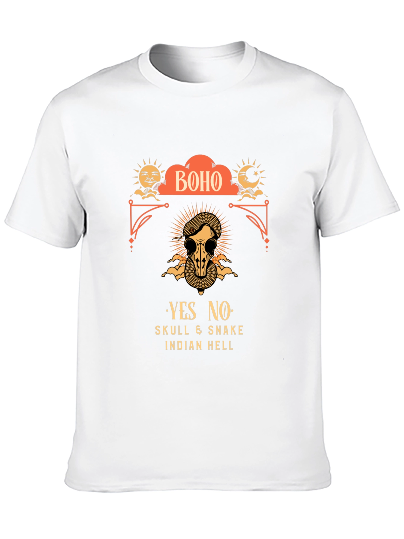Boho Skull & Snake Graphic T-Shirt