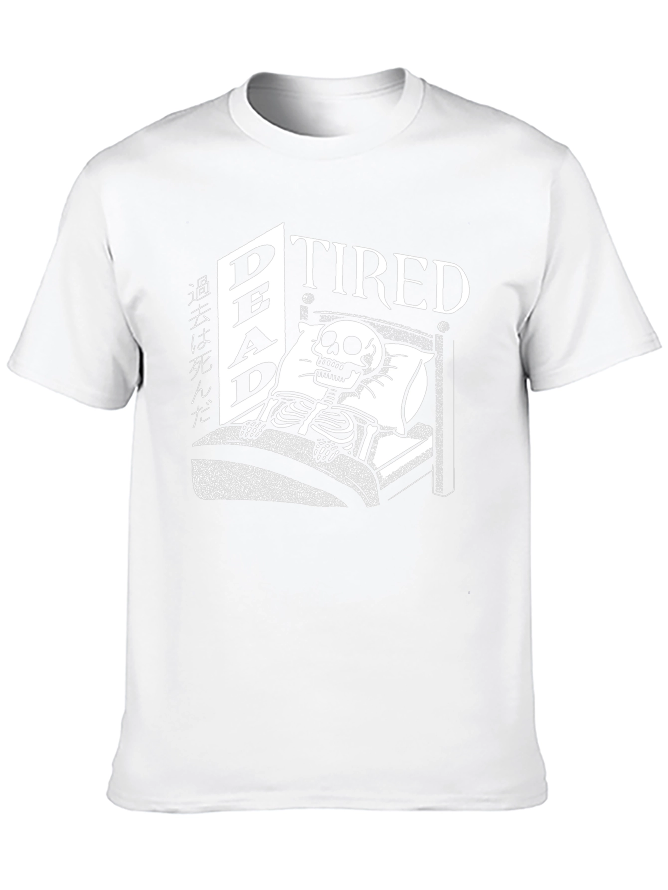 Dead Tired Graphic Tee - Black Cotton Blend Shirt