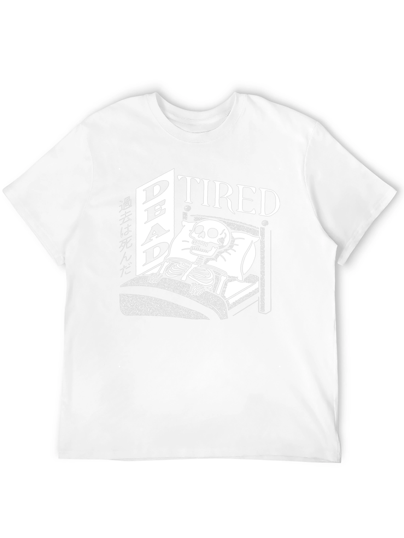 Dead Tired Graphic Tee - Black Cotton Blend Shirt