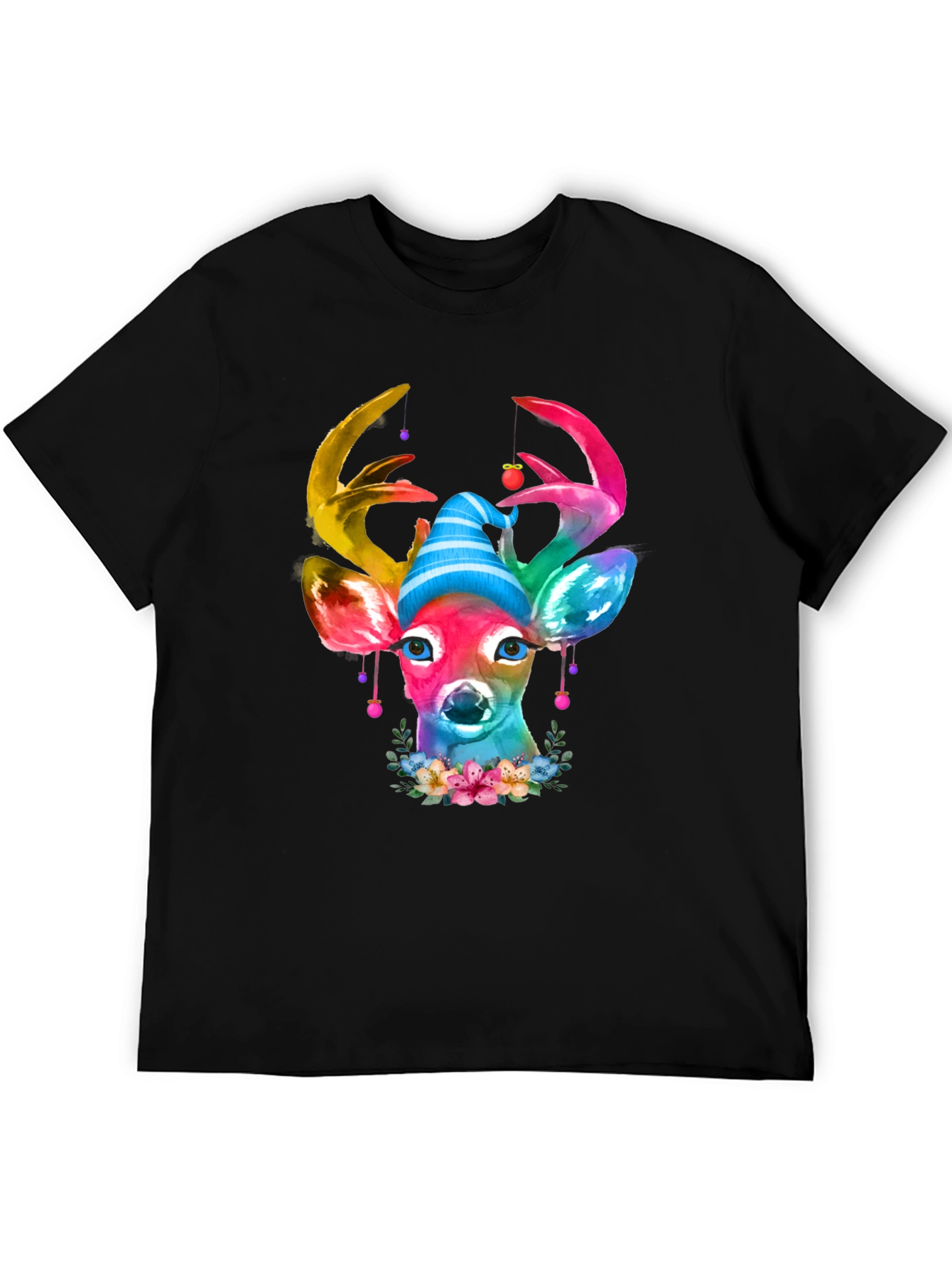 Watercolor Deer Christmas T-Shirt