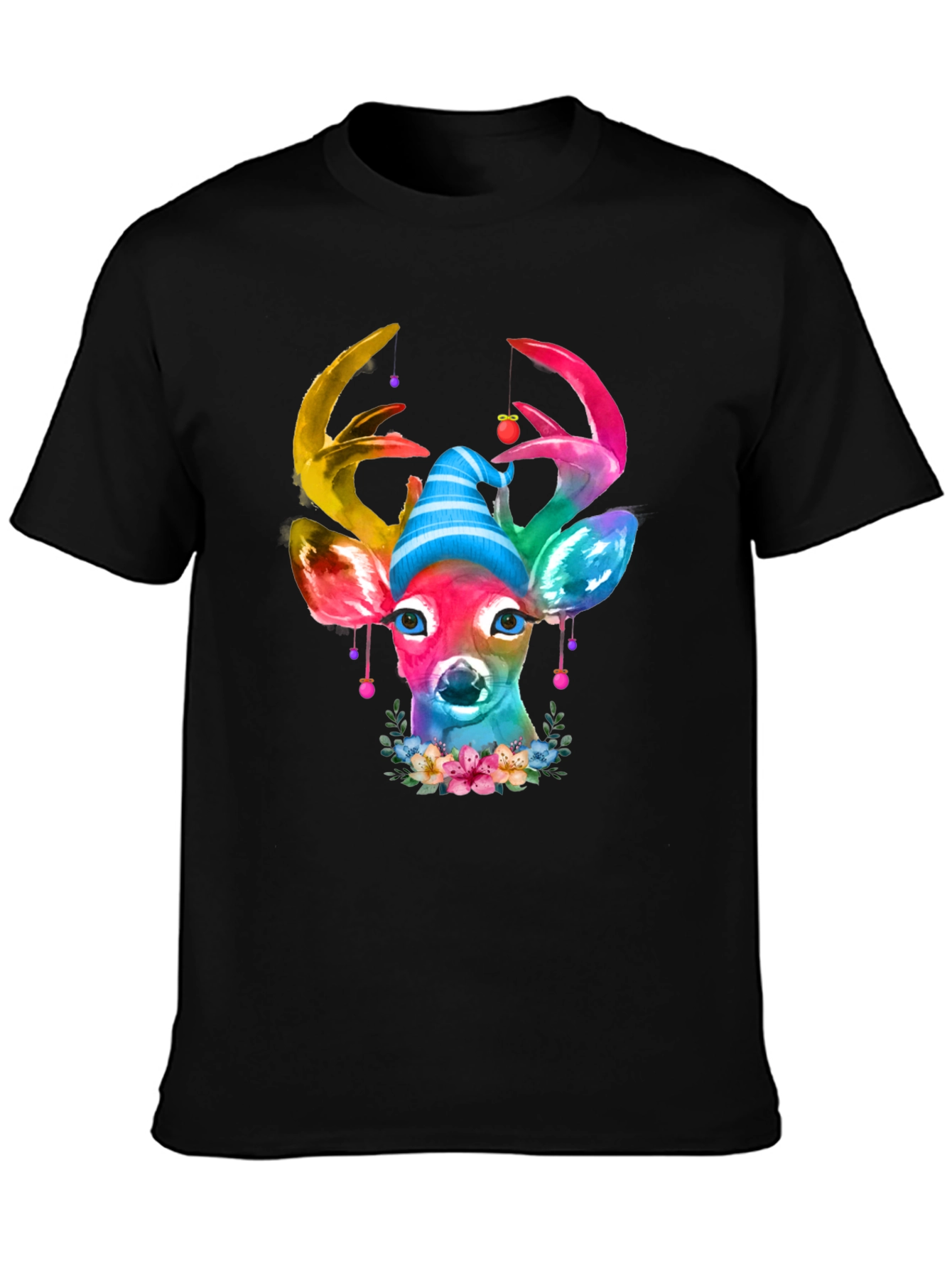 Watercolor Deer Christmas T-Shirt