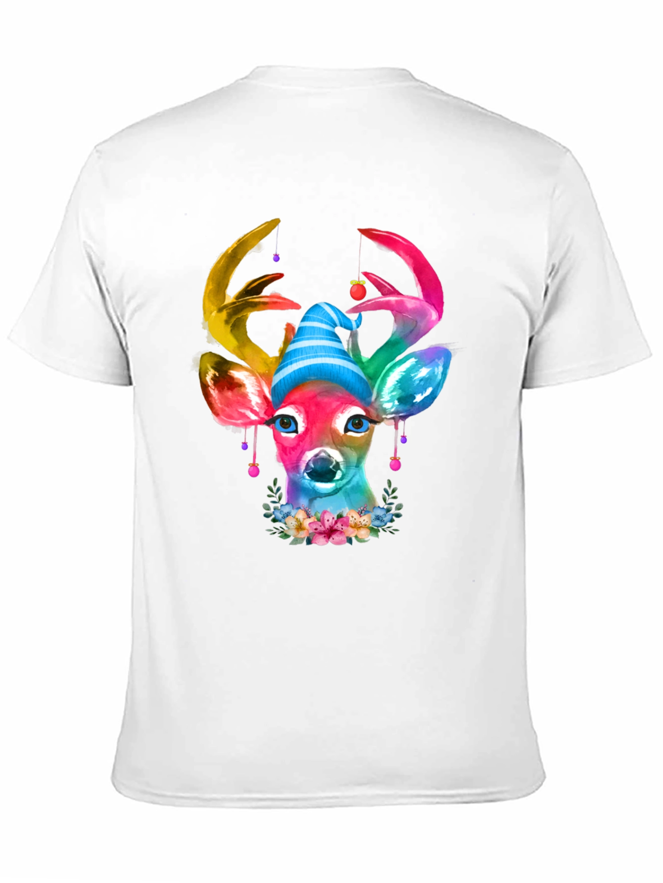 Watercolor Deer Christmas T-Shirt