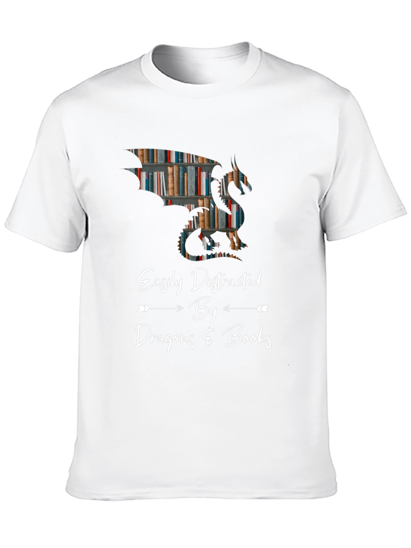 Easily Distracted By Dragons & Books T-Shirt