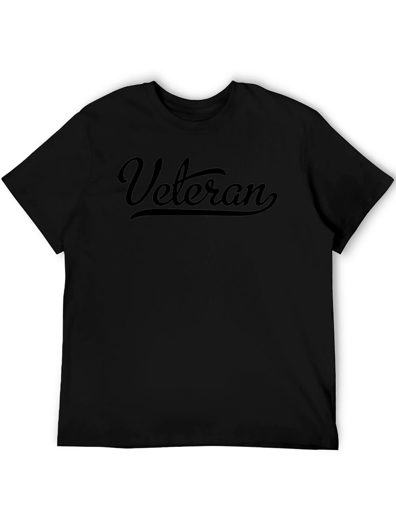 Veteran Script Black T-Shirt